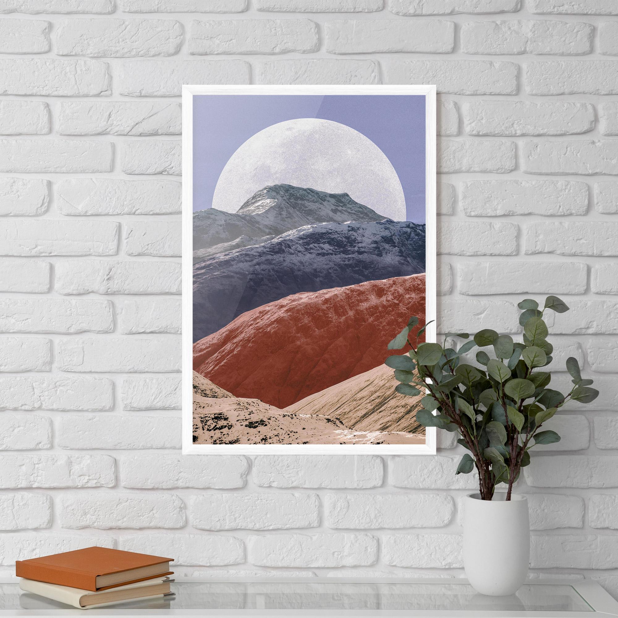 Plakat w Ramie Moon Mountain Art mockup 5