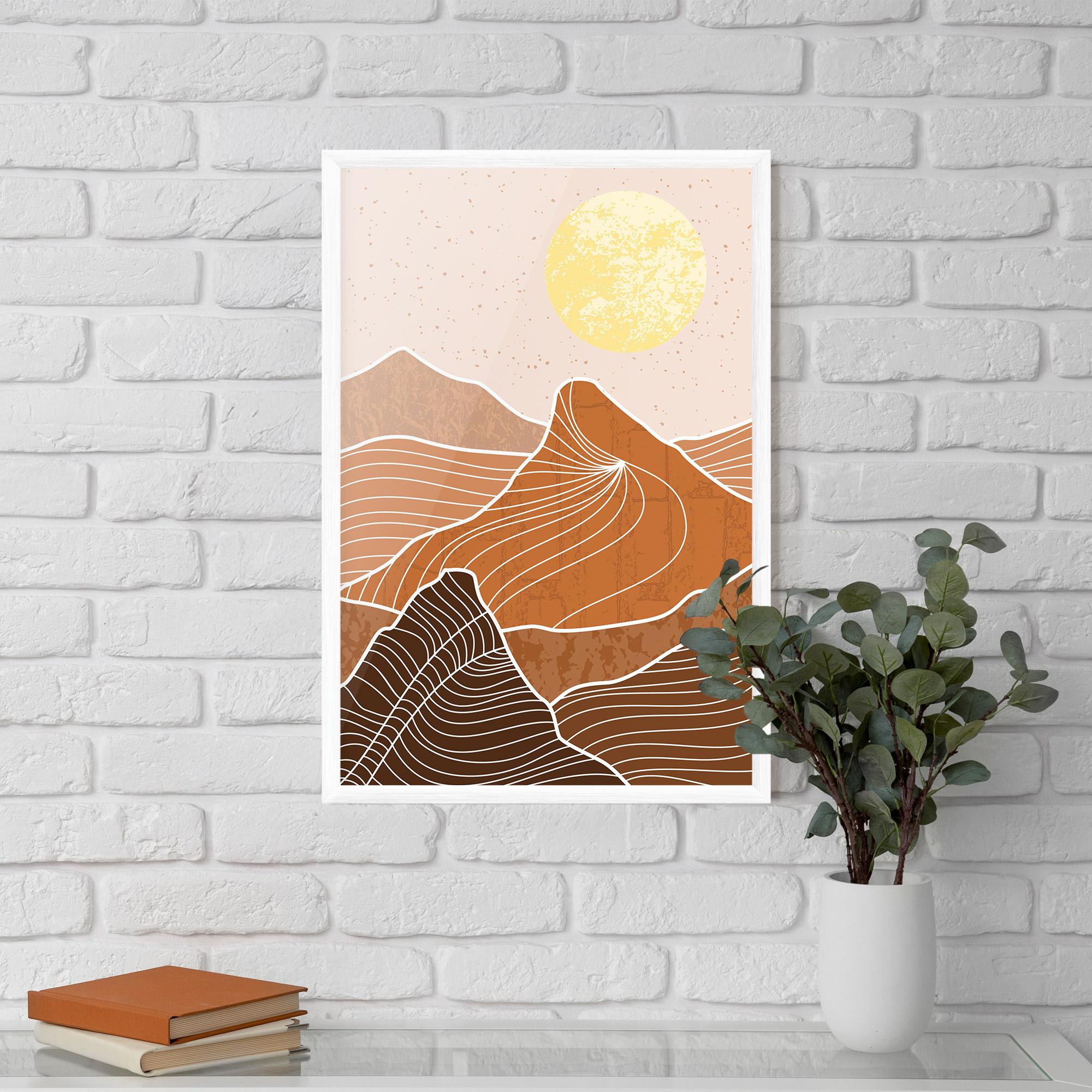 Plakat w Ramie Orange Mountain mockup 5