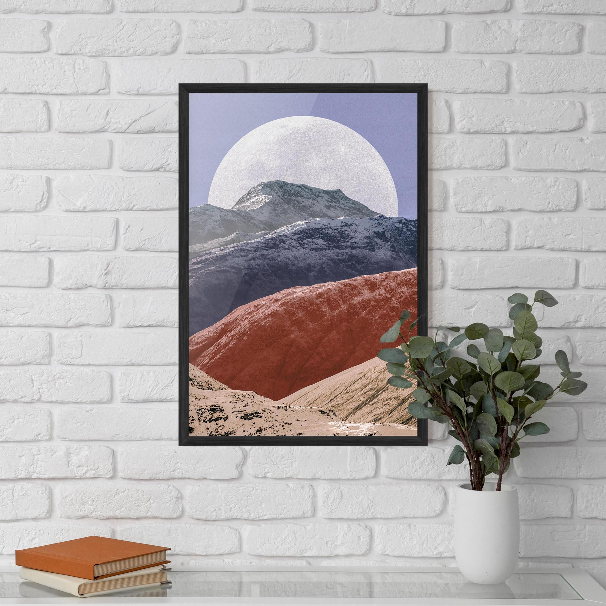Plakat w Ramie Moon Mountain Art mockup 5