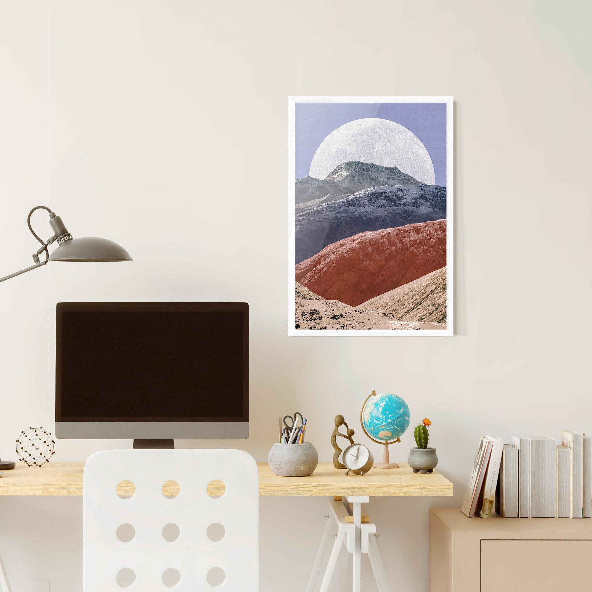 Plakat w Ramie Moon Mountain Art mockup 6