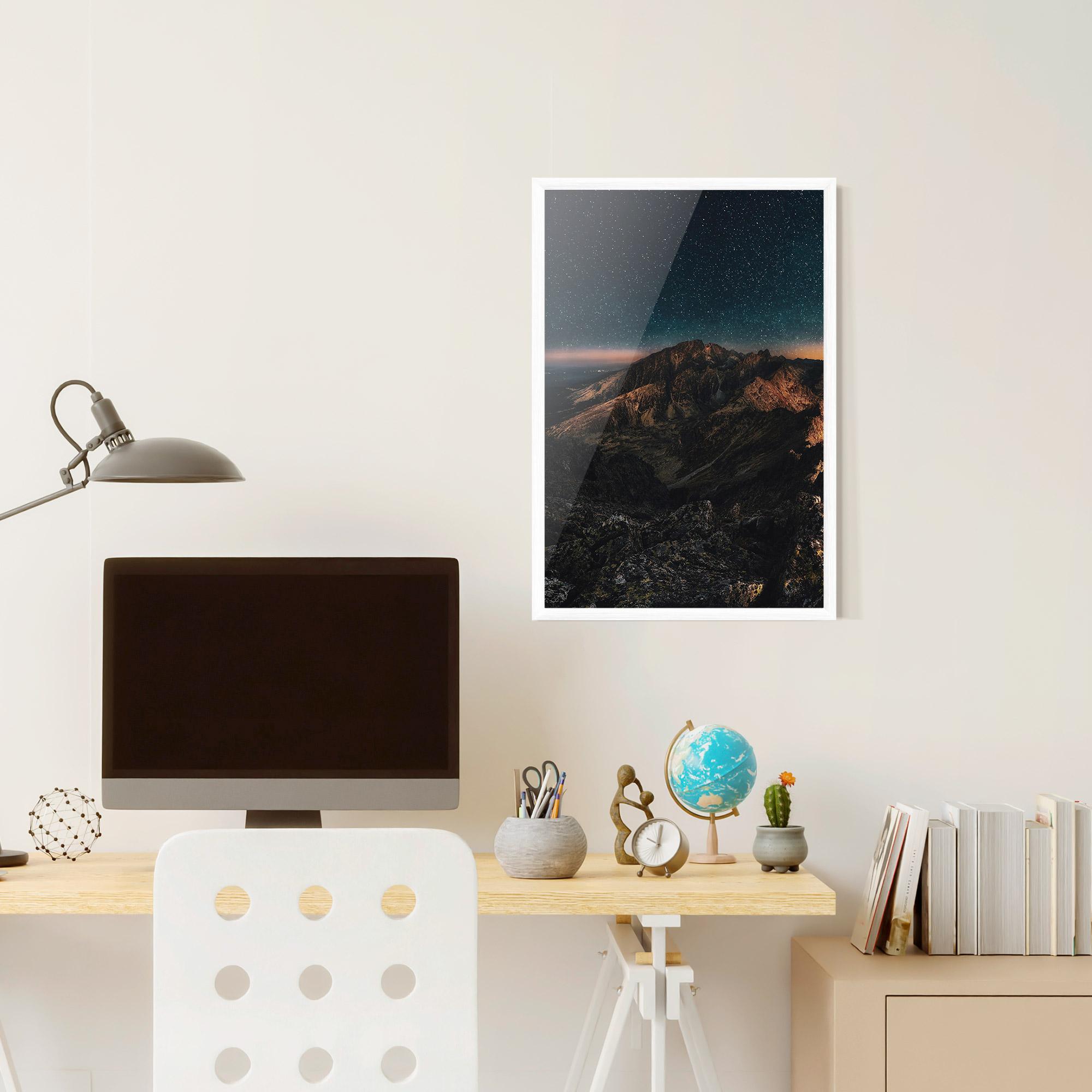 Plakat w Ramie Mountain Sky mockup 6