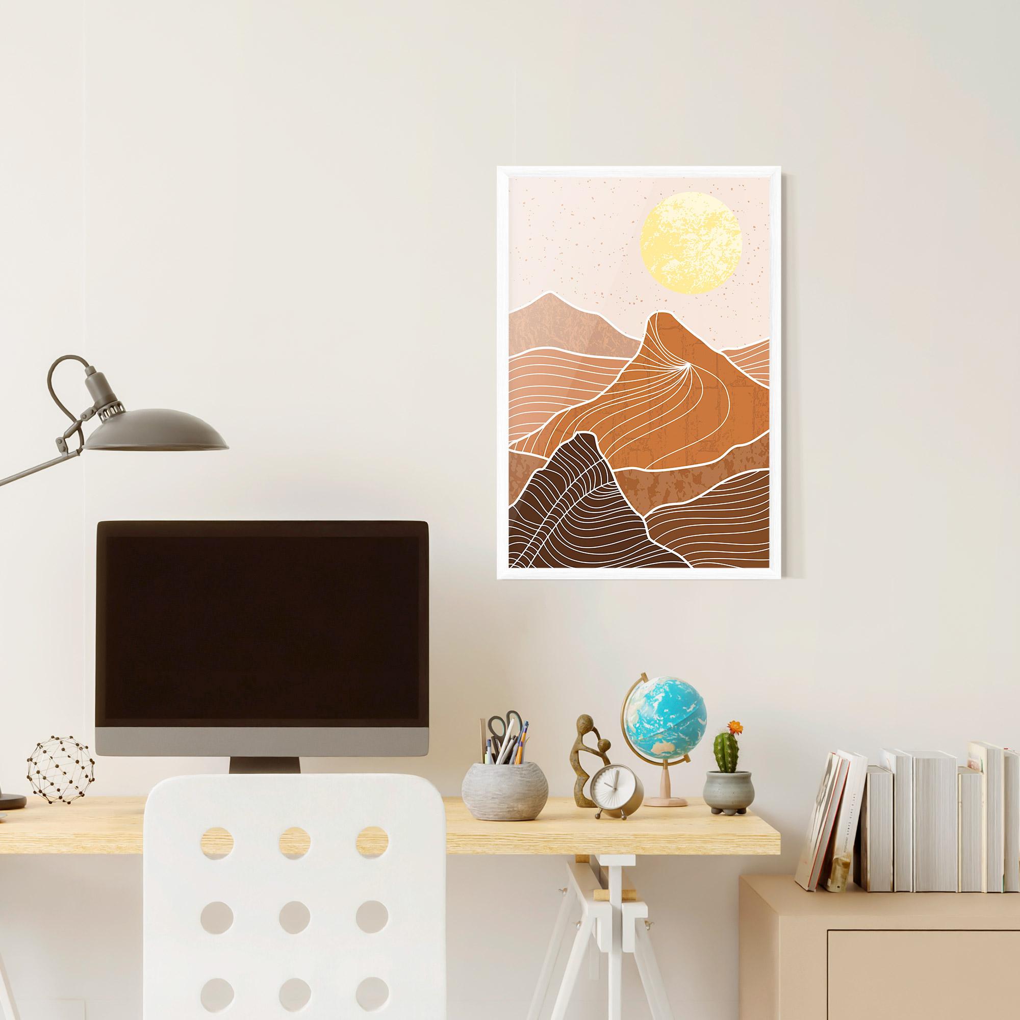 Plakat w Ramie Orange Mountain mockup 6
