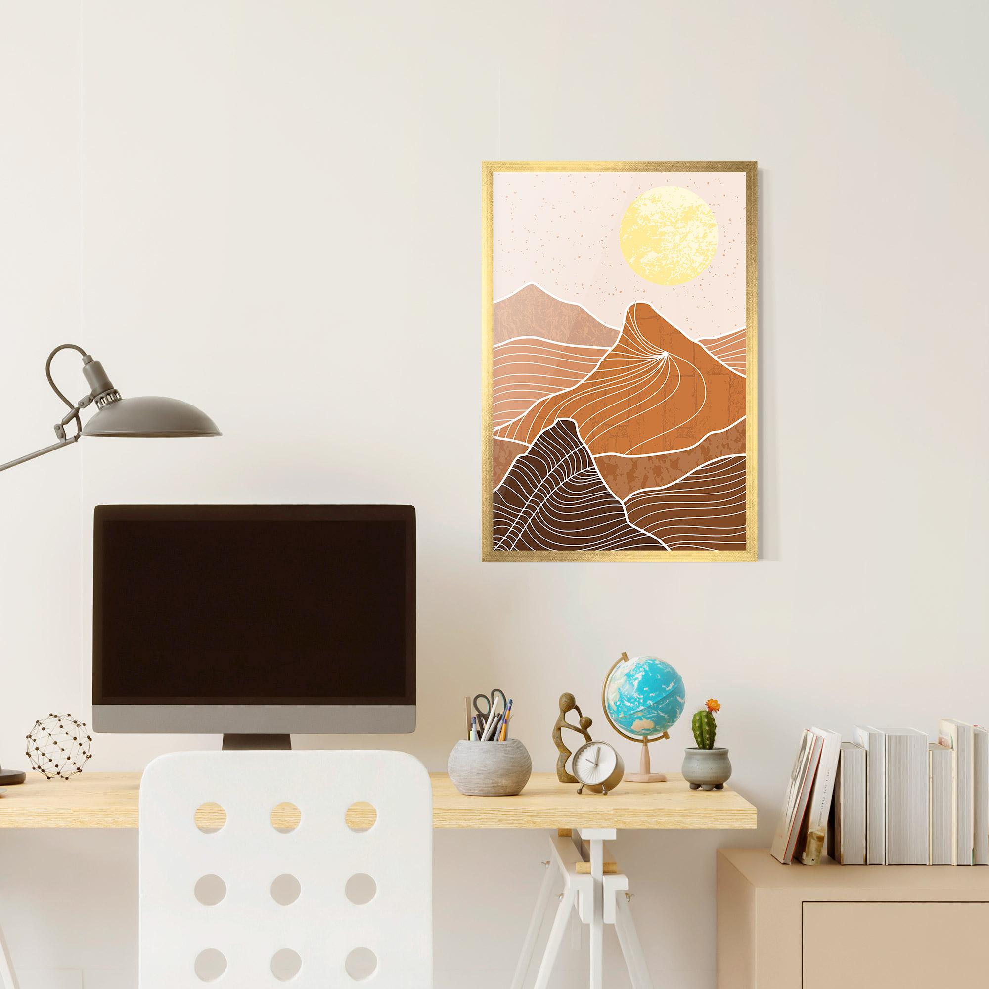 Plakat w Ramie Orange Mountain mockup 6