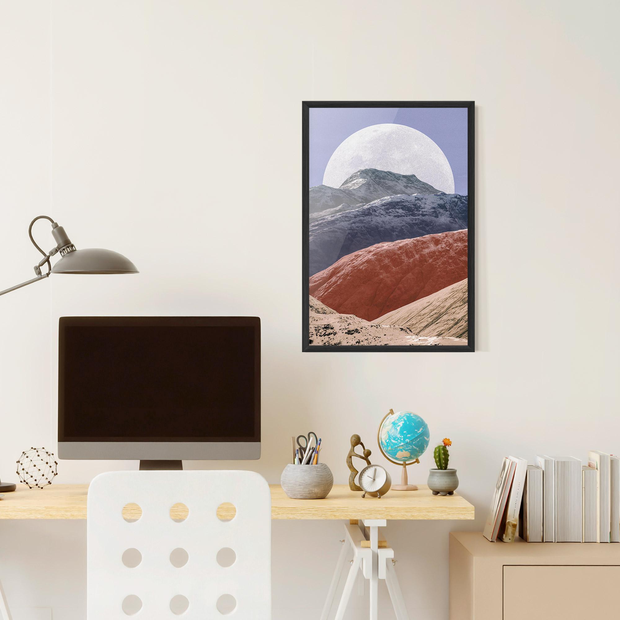 Plakat w Ramie Moon Mountain Art mockup 6