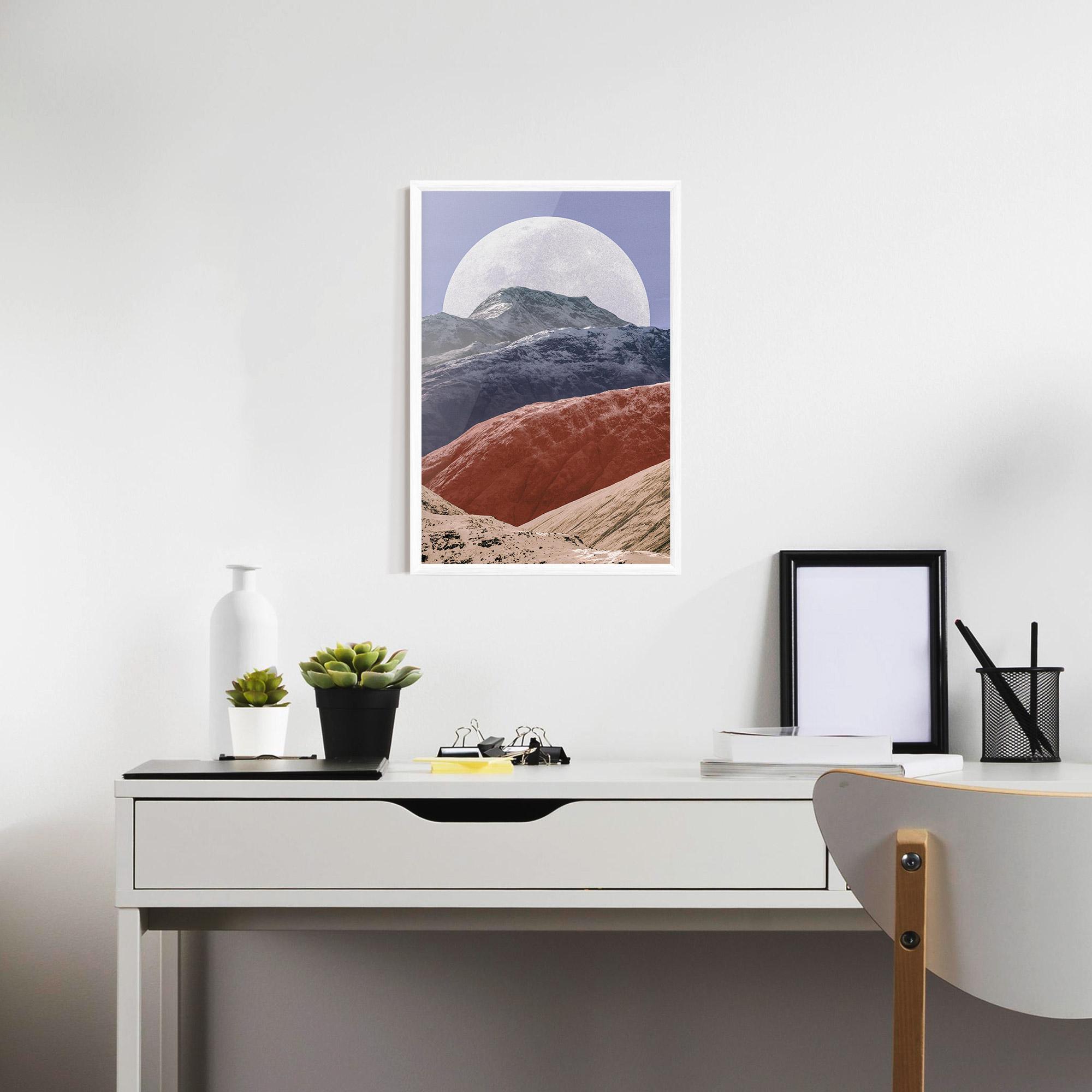 Plakat w Ramie Moon Mountain Art mockup 7