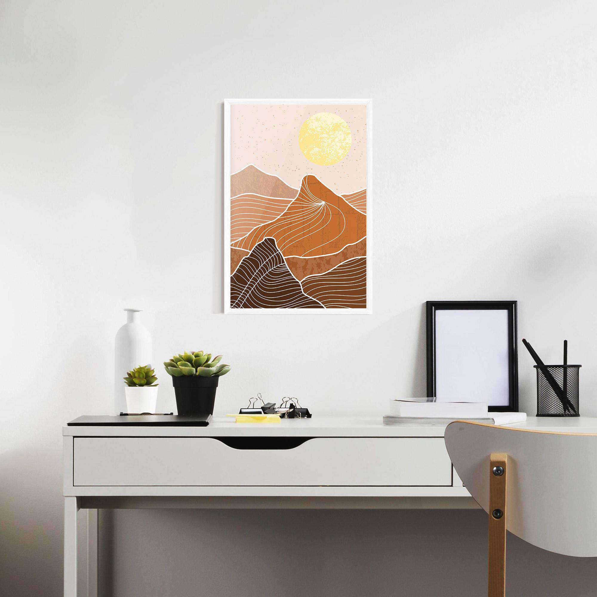 Plakat w Ramie Orange Mountain mockup 7