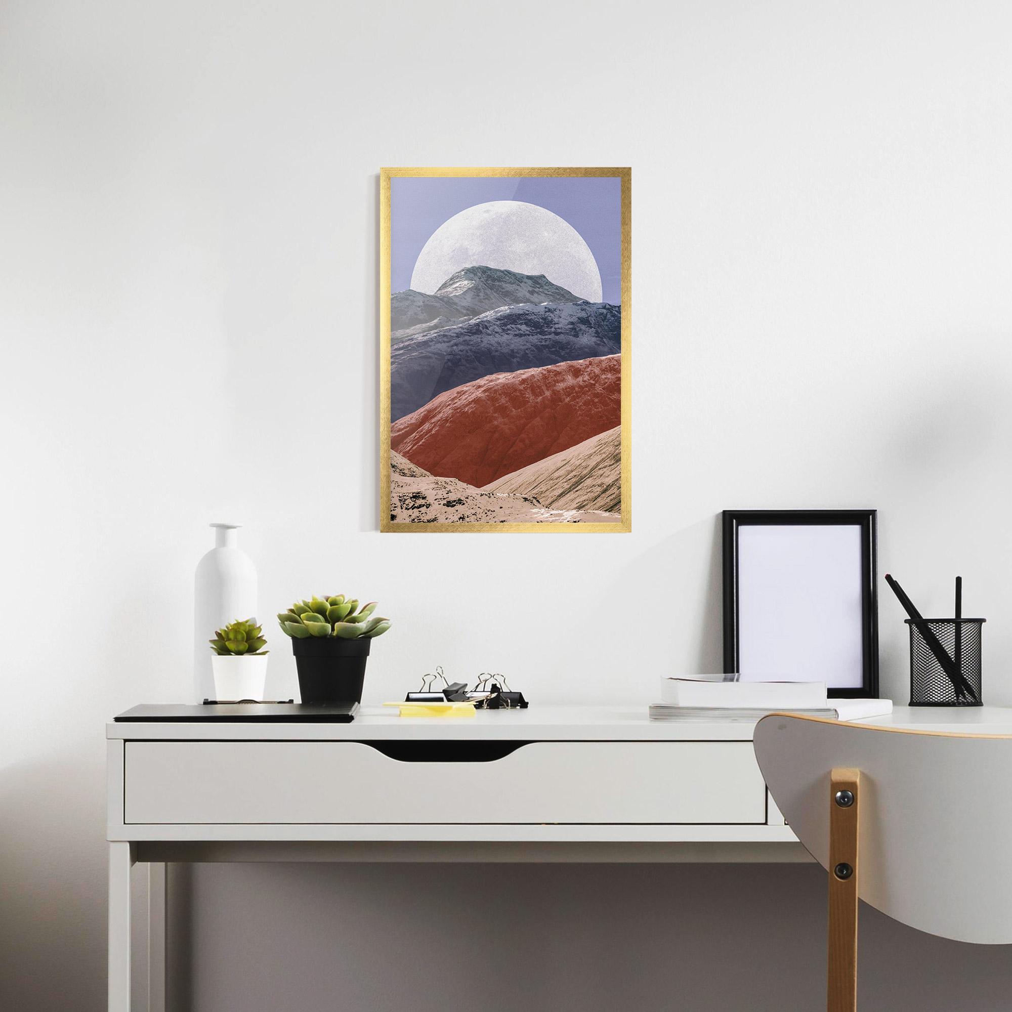 Plakat w Ramie Moon Mountain Art mockup 7