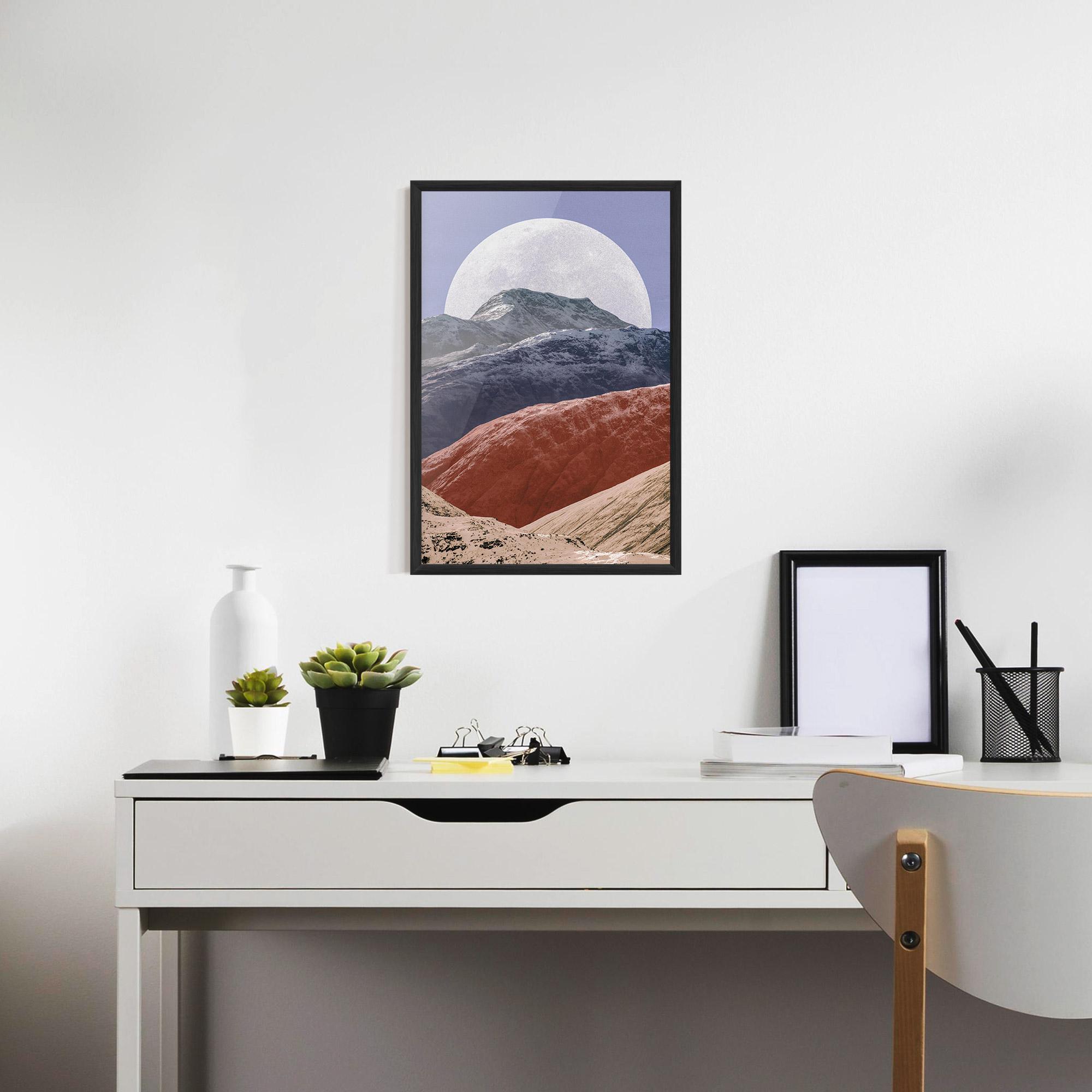 Plakat w Ramie Moon Mountain Art mockup 7