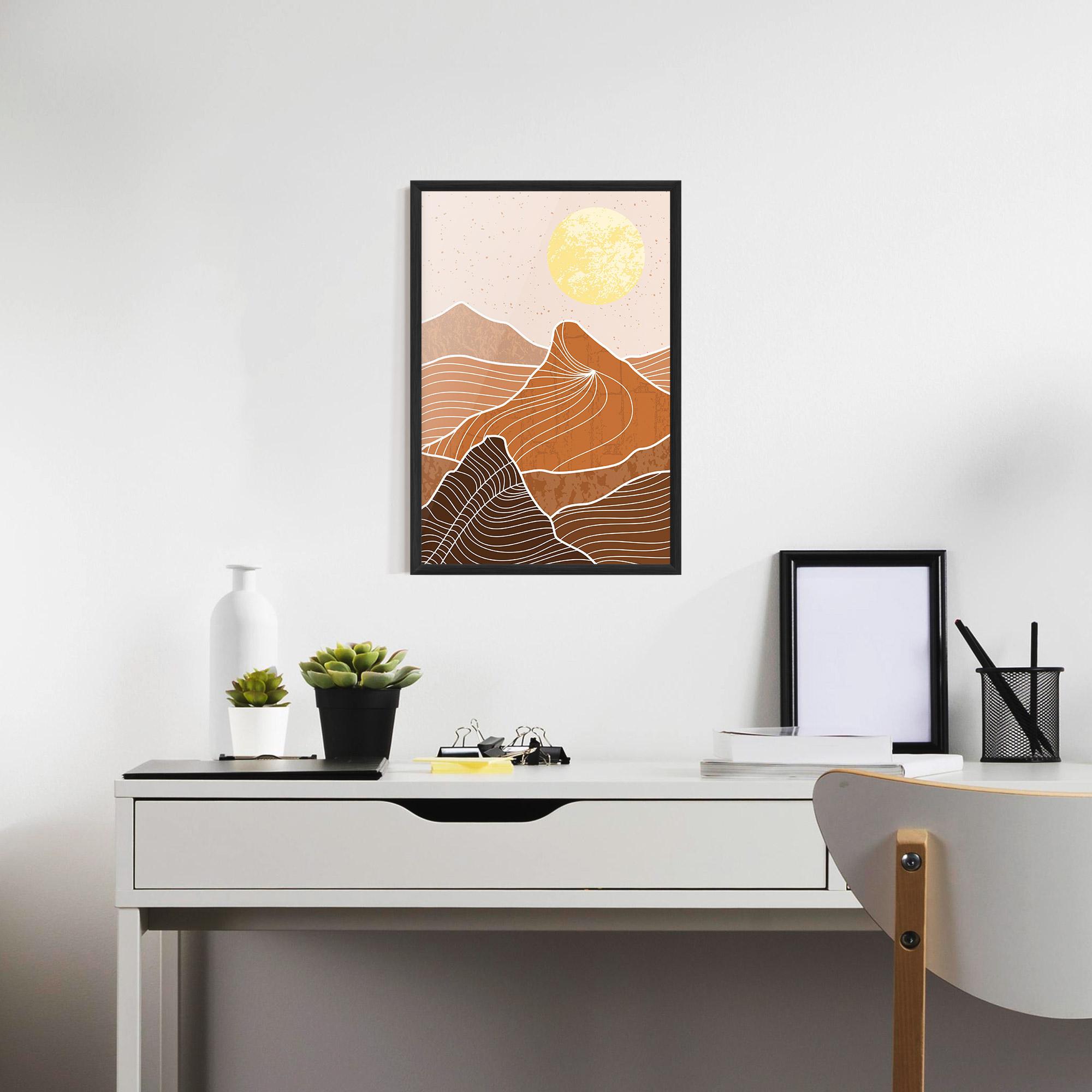 Plakat w Ramie Orange Mountain mockup 7