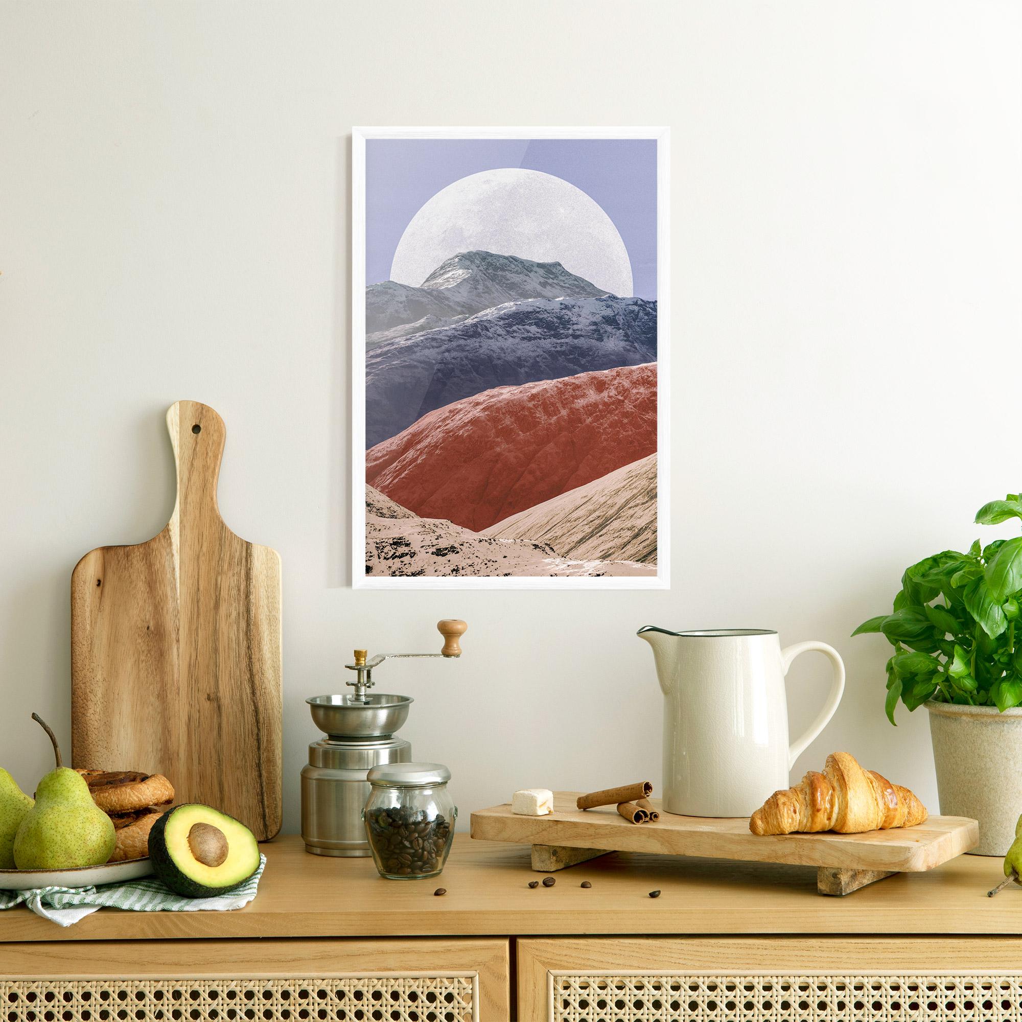 Plakat w Ramie Moon Mountain Art mockup 8