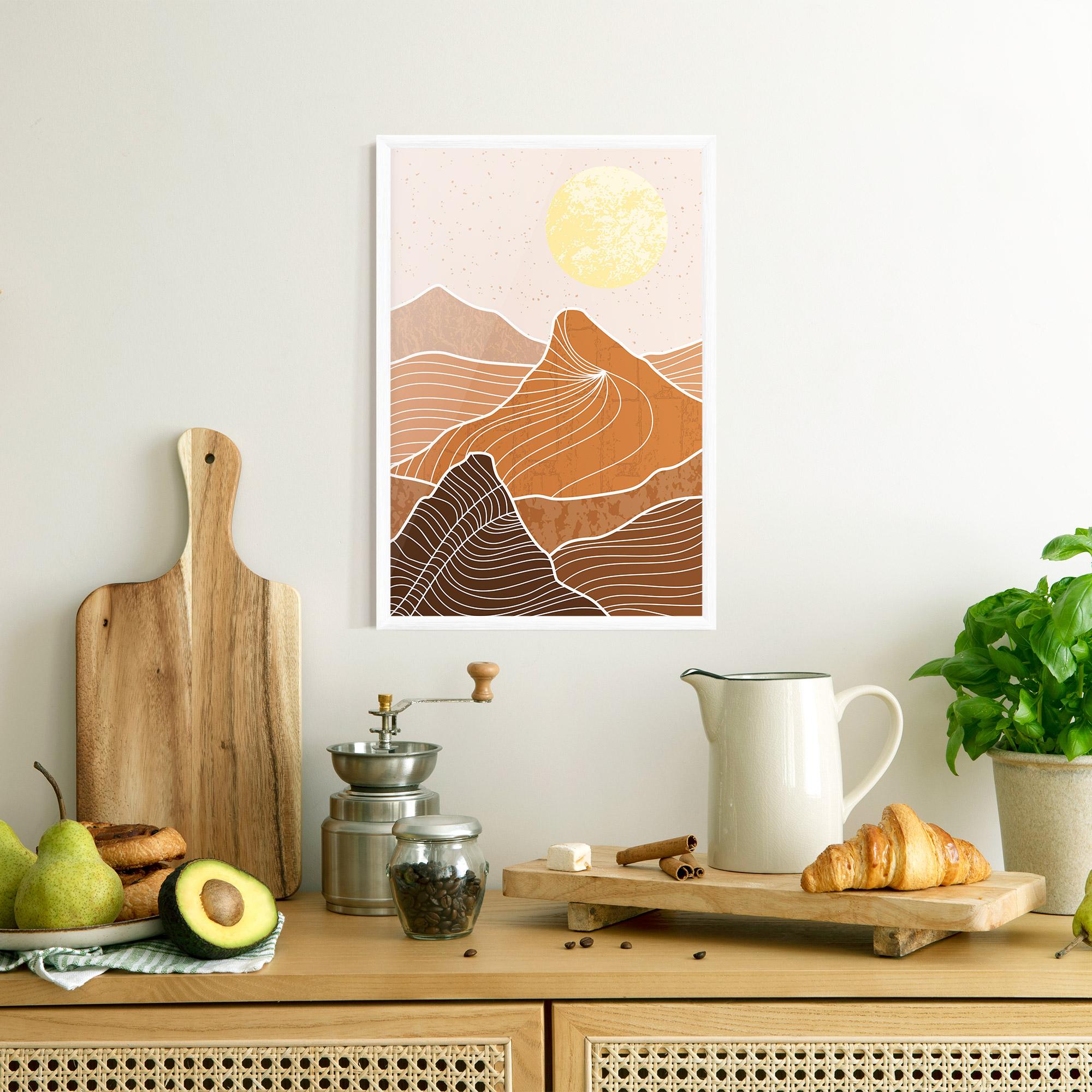 Plakat w Ramie Orange Mountain mockup 8