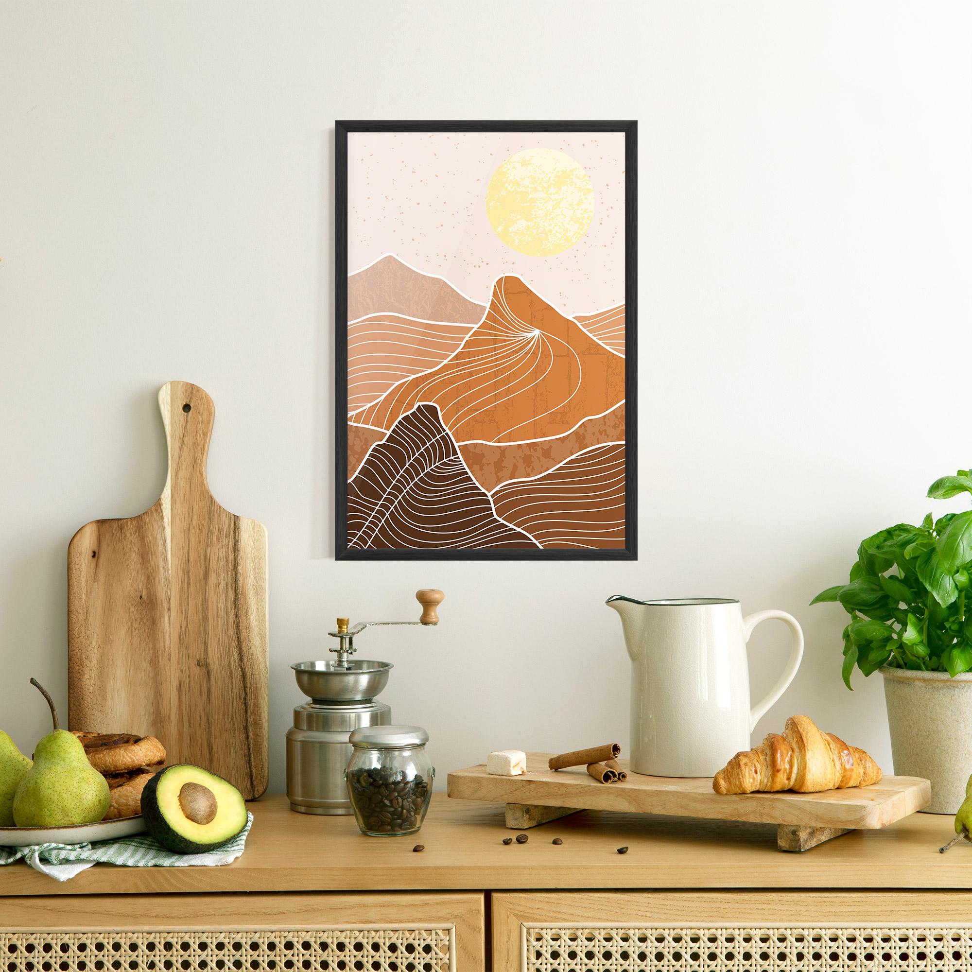 Plakat w Ramie Orange Mountain mockup 8