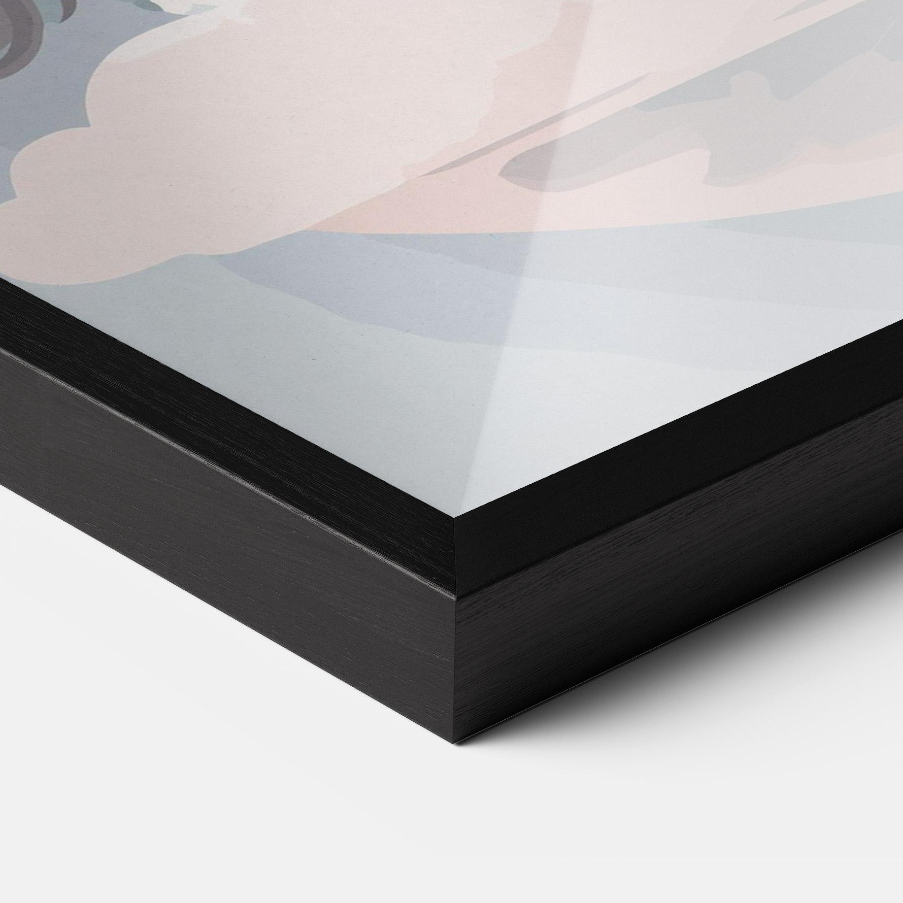 Plakat w Ramie Cloud White Art mockup 3