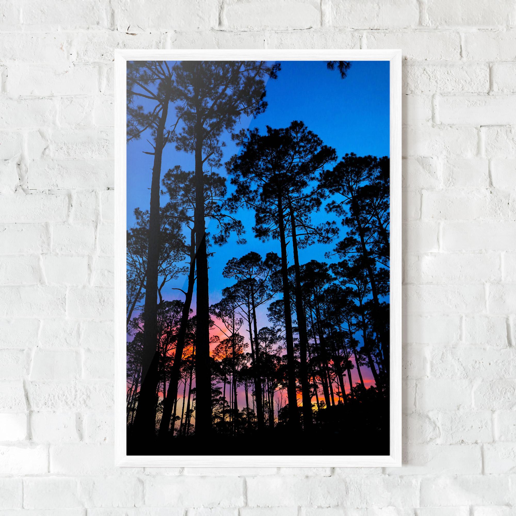 Plakat w Ramie Blue Sky Forest mockup 0
