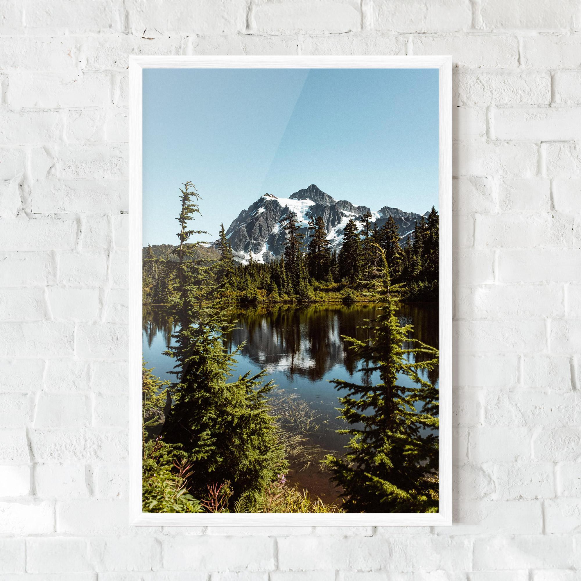 Plakat w Ramie Forest Snow Mountain mockup 0