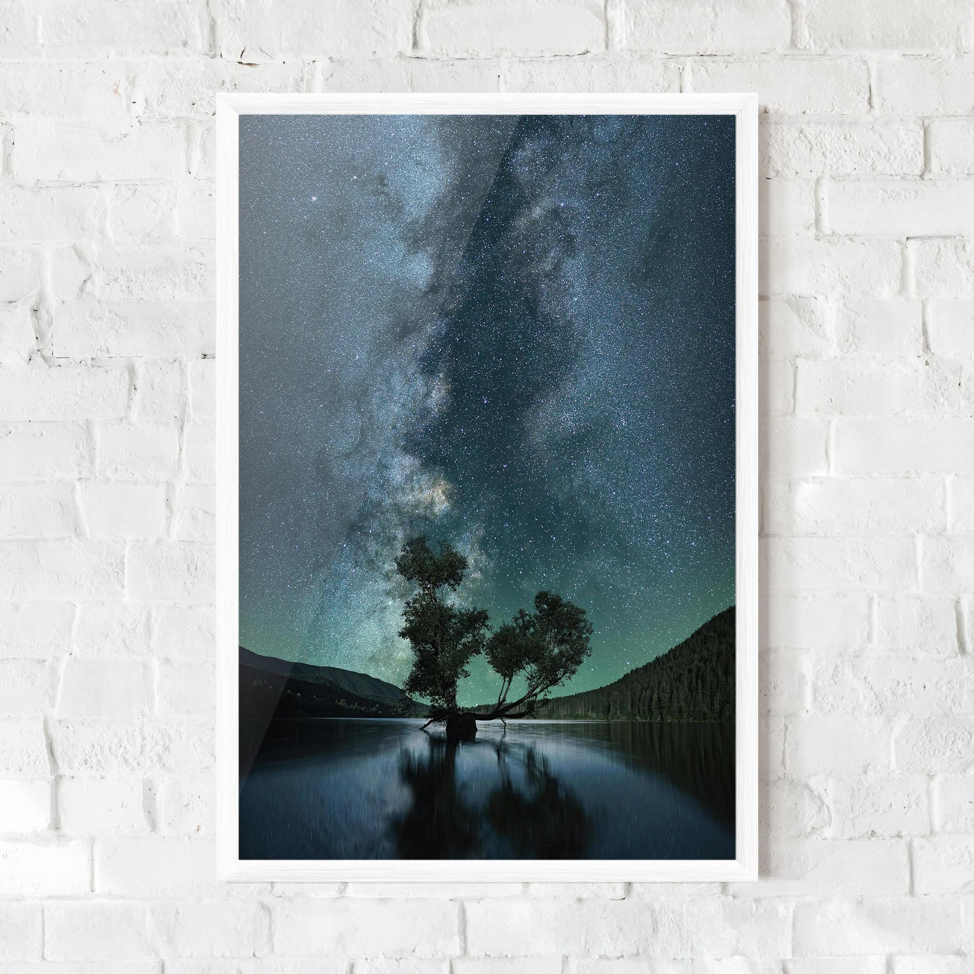Plakat w Ramie Lake Stars mockup 0