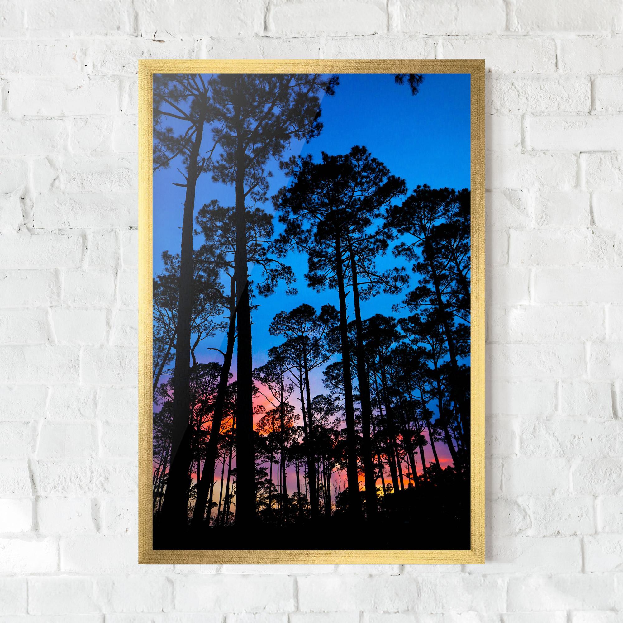 Plakat w Ramie Blue Sky Forest mockup 0