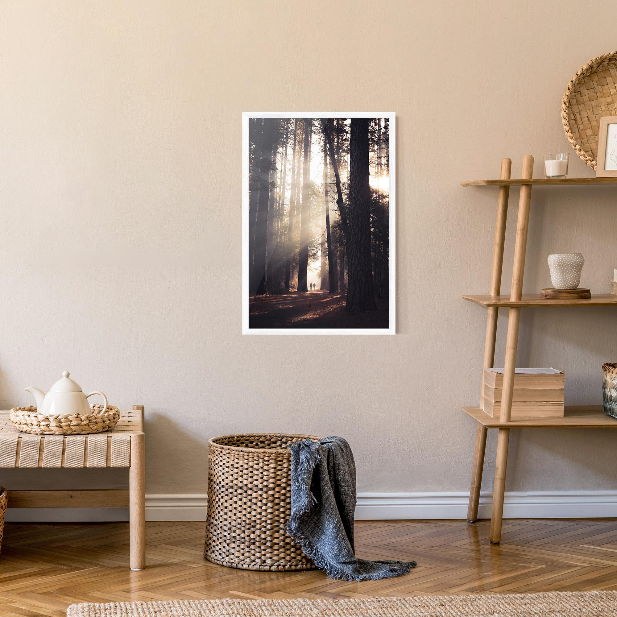 Plakat w Ramie Foggy Couple Forest mockup 9