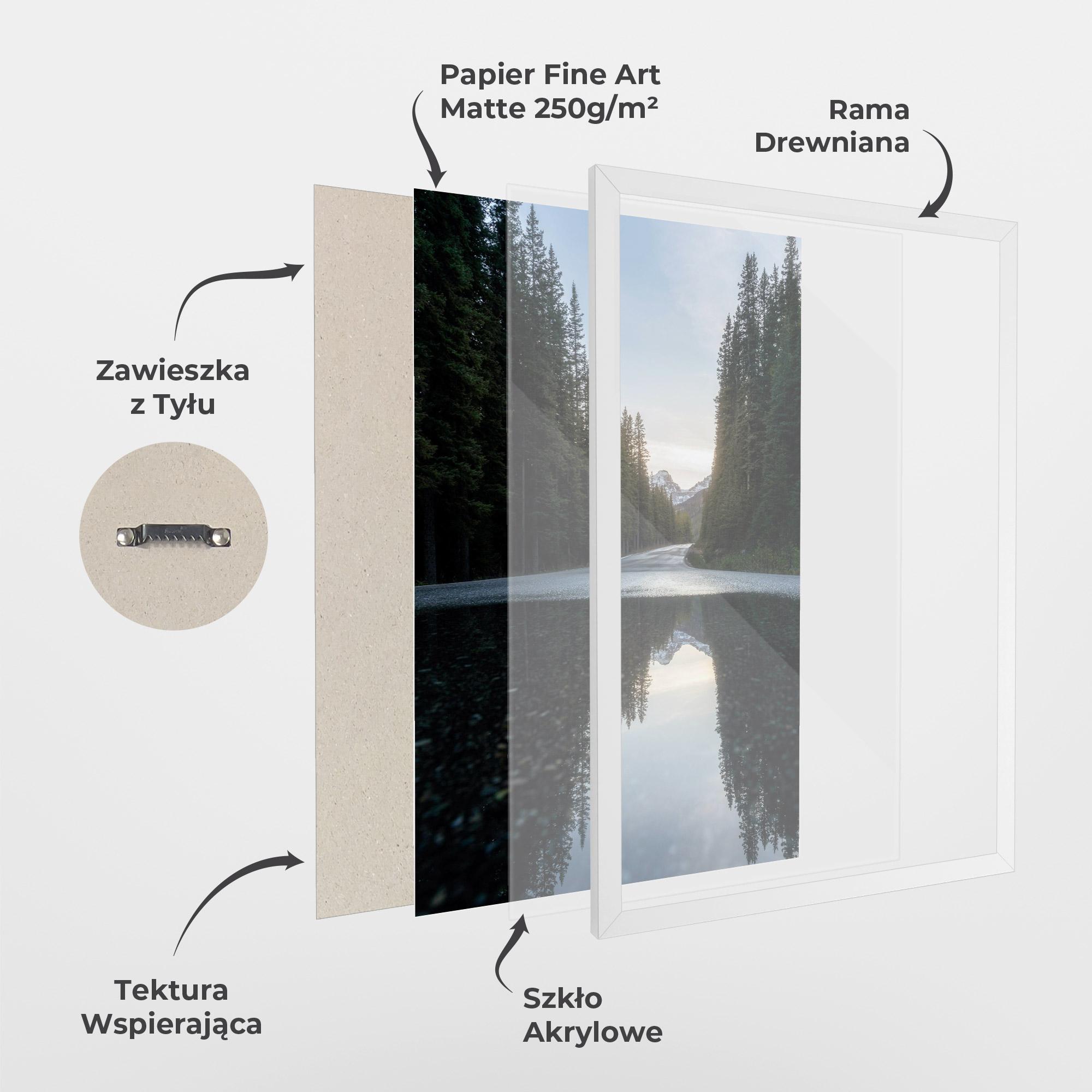 Plakat w Ramie Big Lake Forest mockup 1