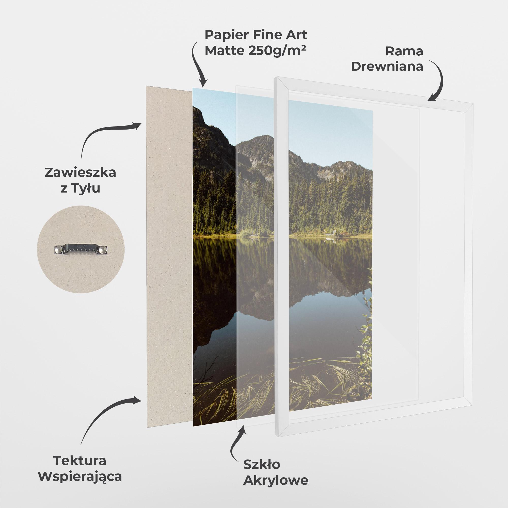 Plakat w Ramie Big Lake Mountain mockup 1