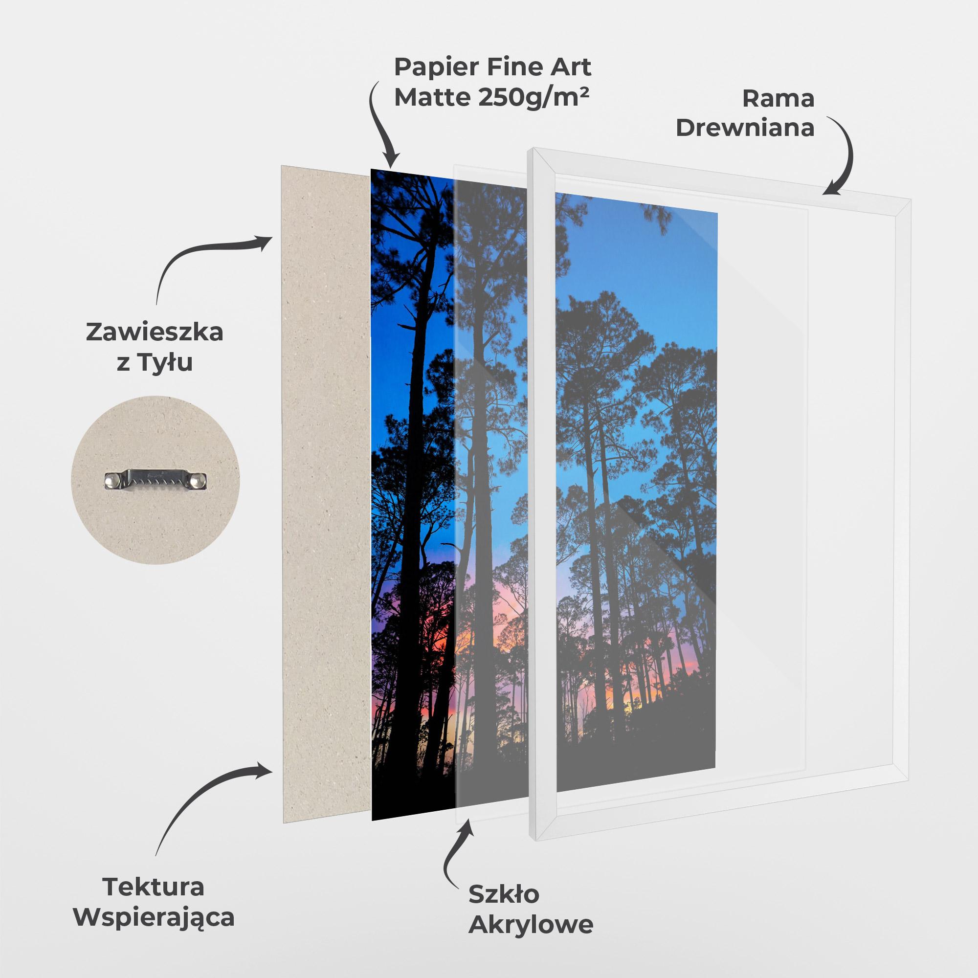 Plakat w Ramie Blue Sky Forest mockup 1