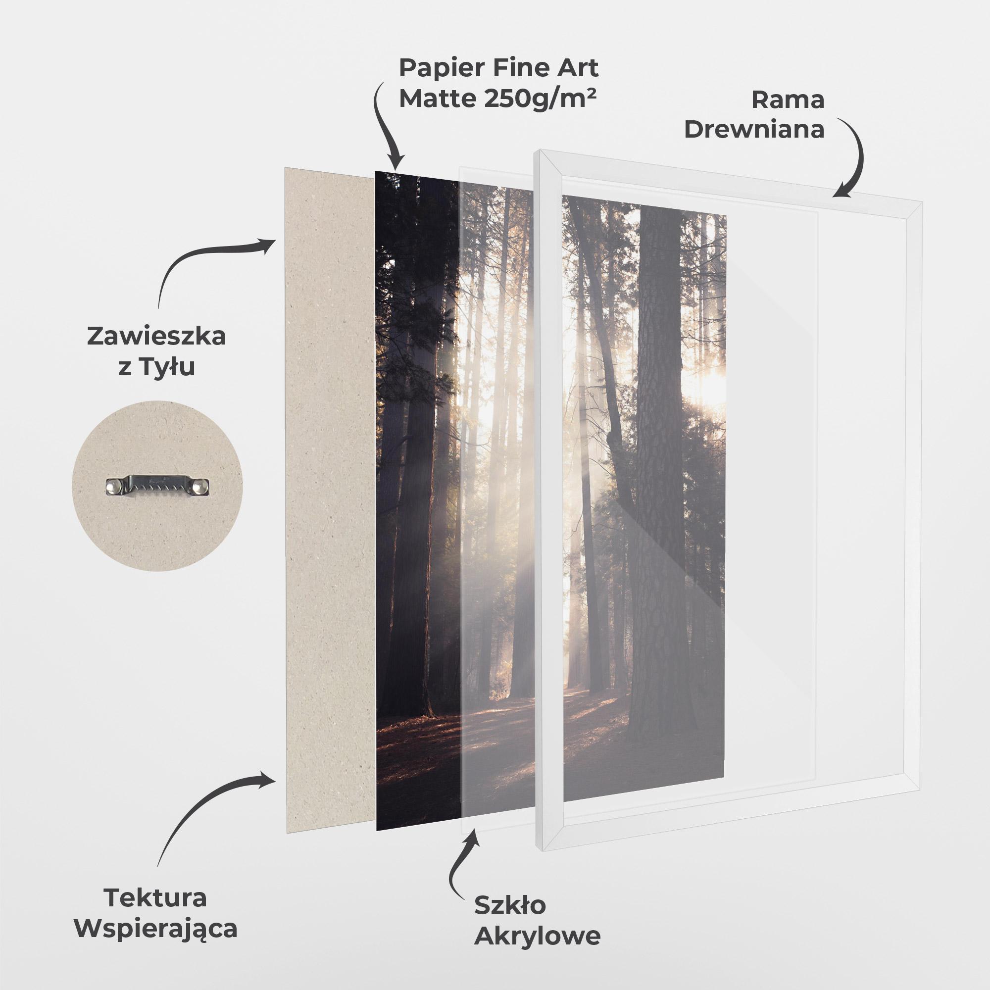 Plakat w Ramie Foggy Couple Forest mockup 1