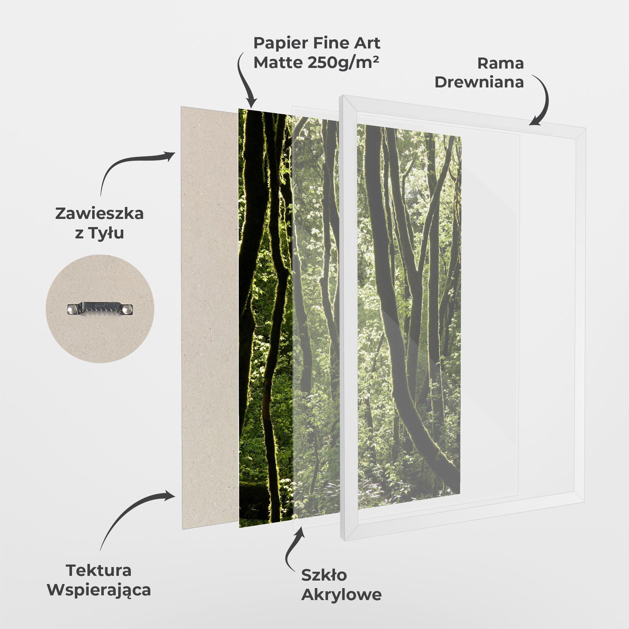 Plakat w Ramie Forest Black Trees mockup 1