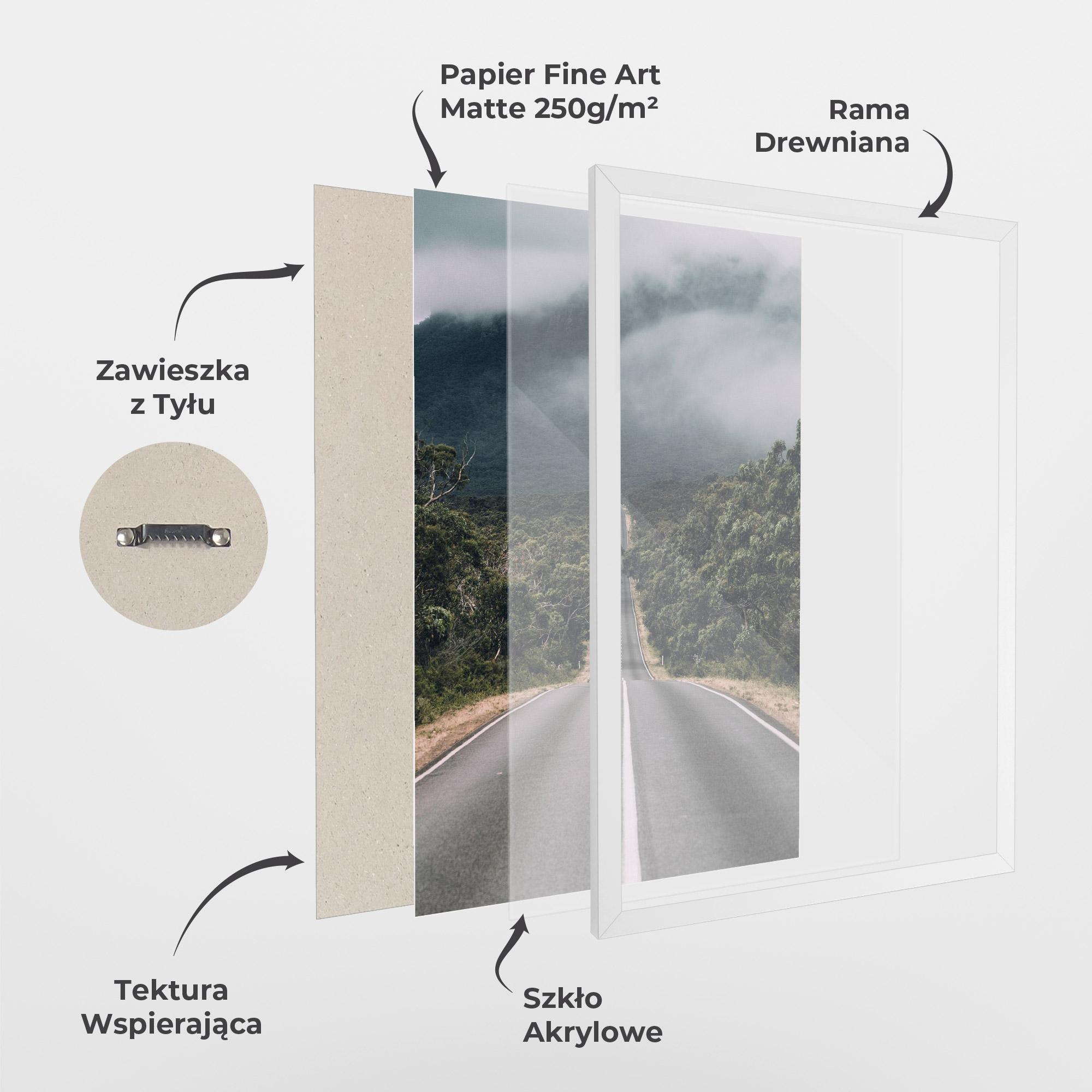 Plakat w Ramie Forest Driving Road mockup 1