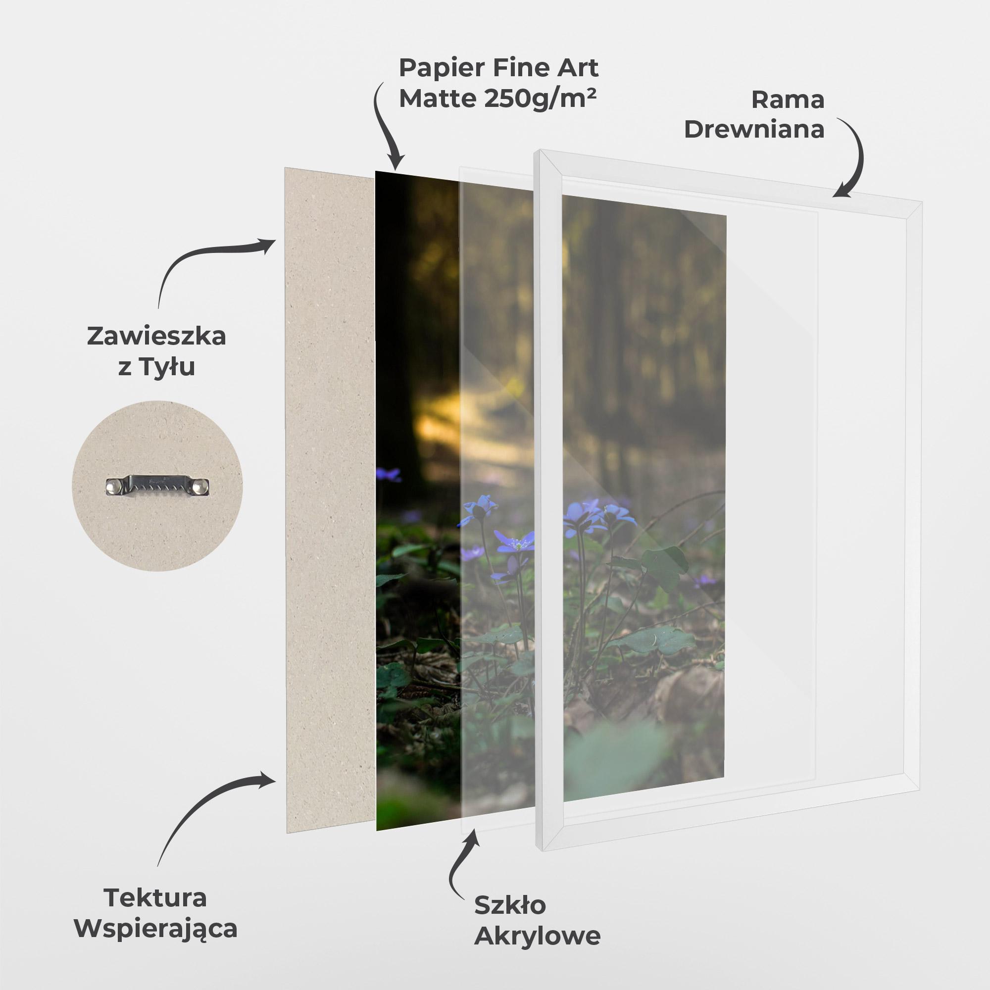 Plakat w Ramie Purple Flower Forest mockup 1