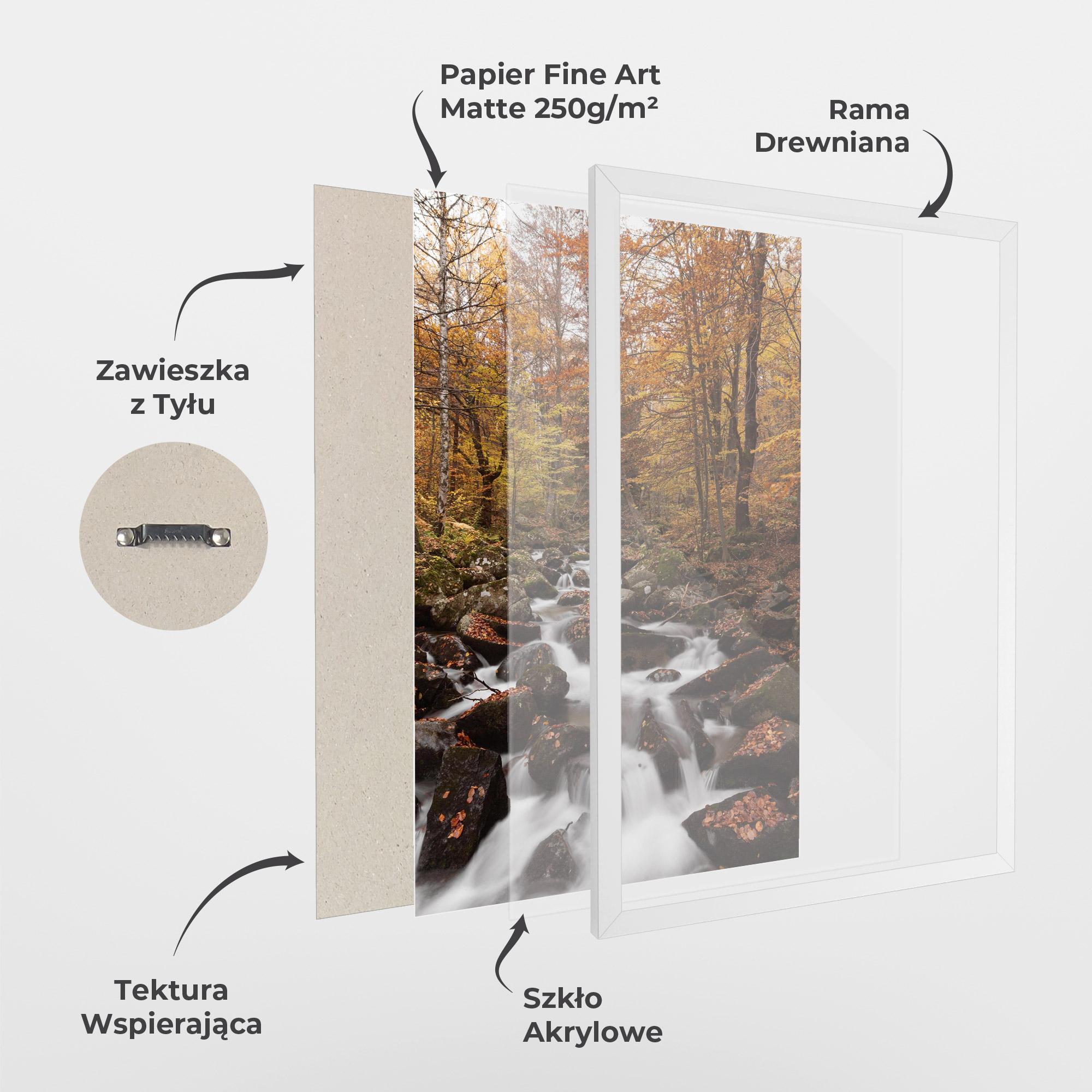 Plakat w Ramie River Forest View mockup 1