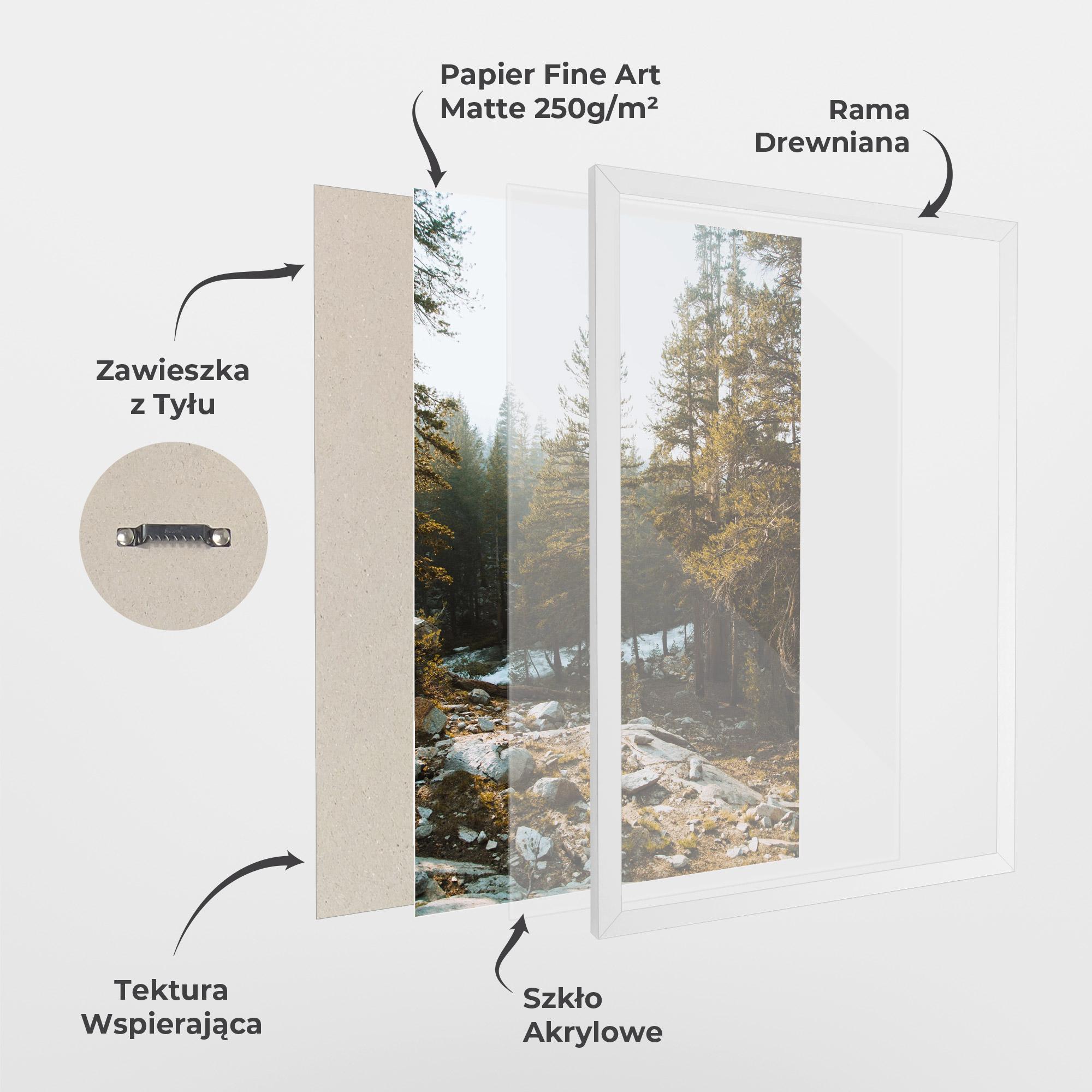 Plakat w Ramie Rock Forest View mockup 1