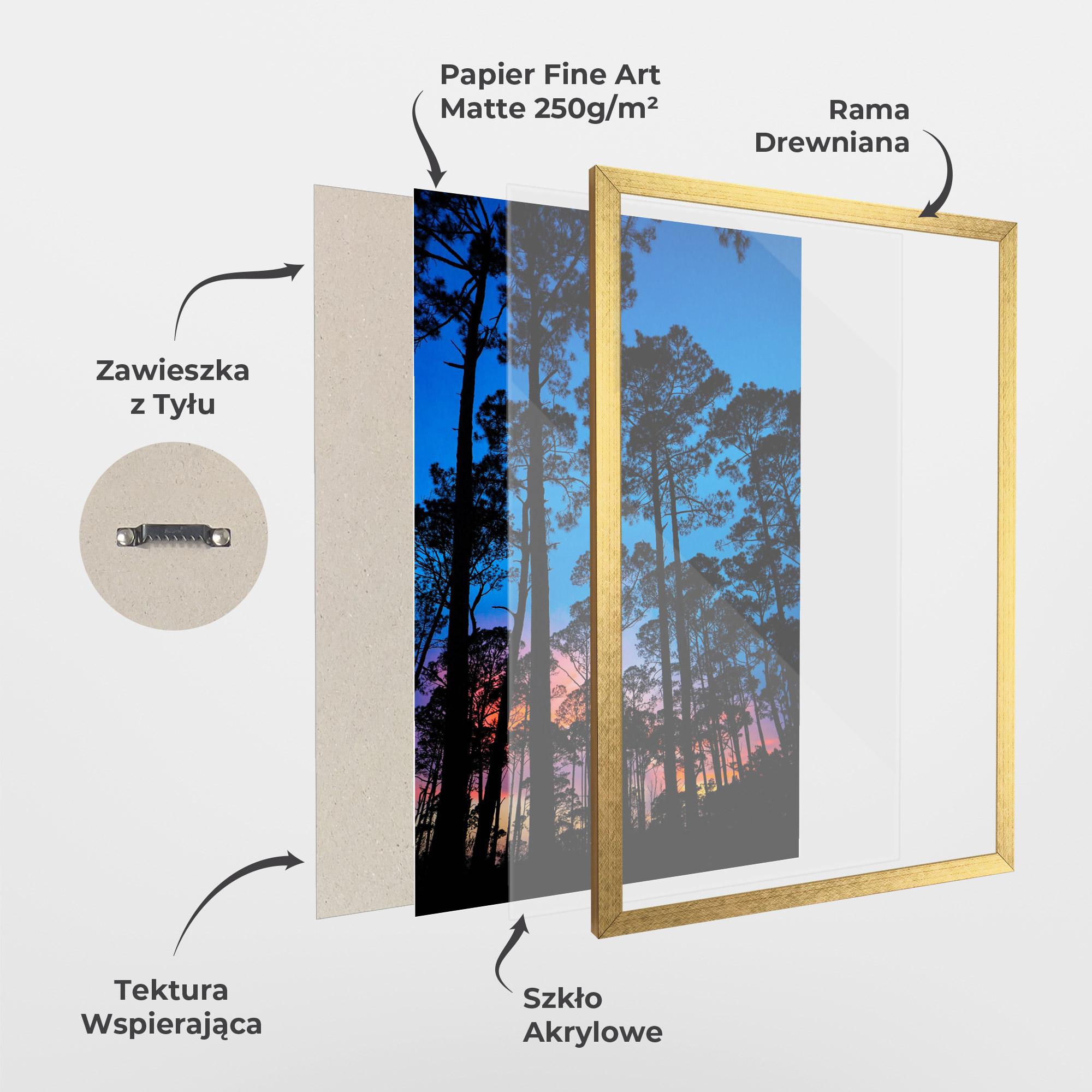 Plakat w Ramie Blue Sky Forest mockup 1