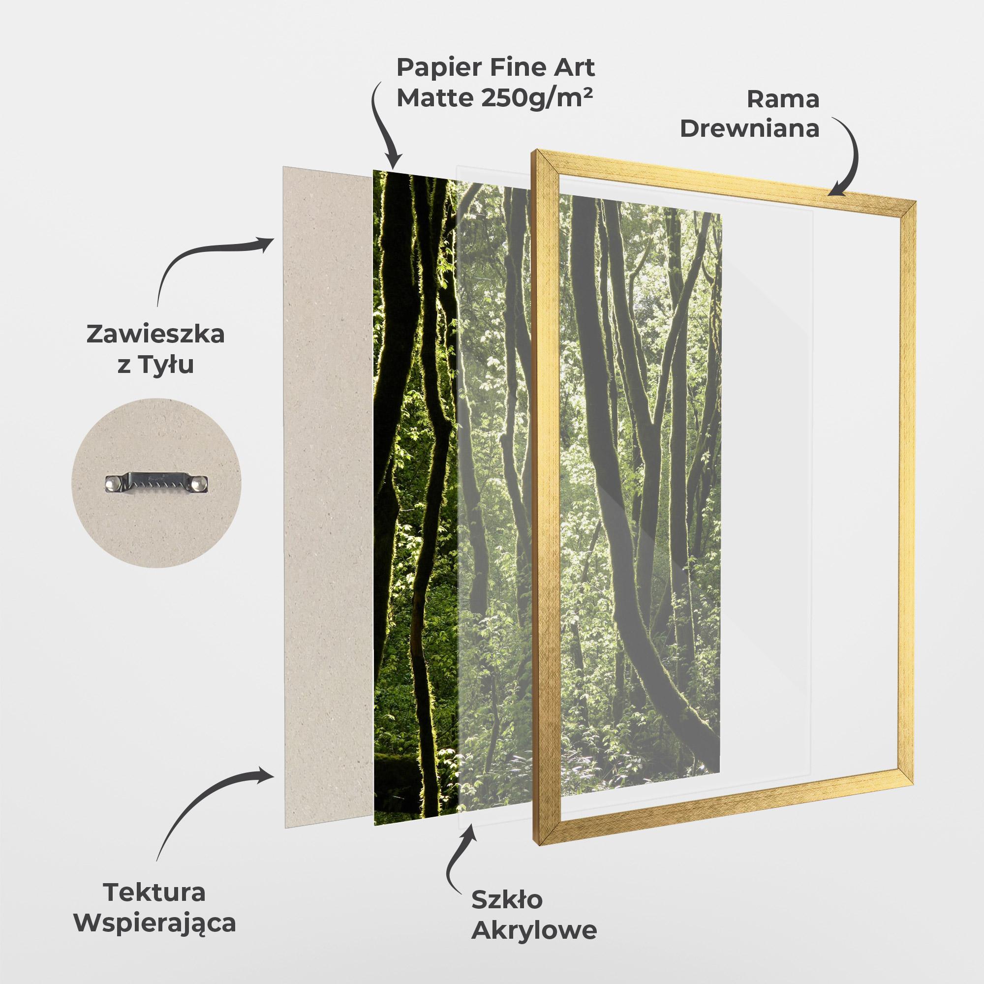 Plakat w Ramie Forest Black Trees mockup 1