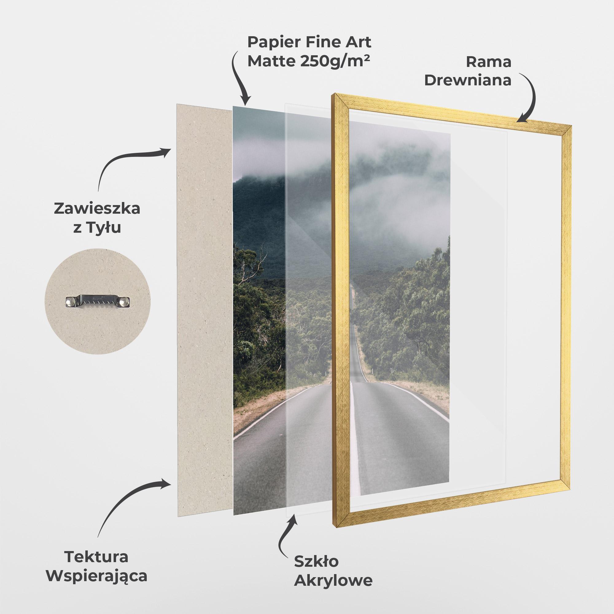 Plakat w Ramie Forest Driving Road mockup 1