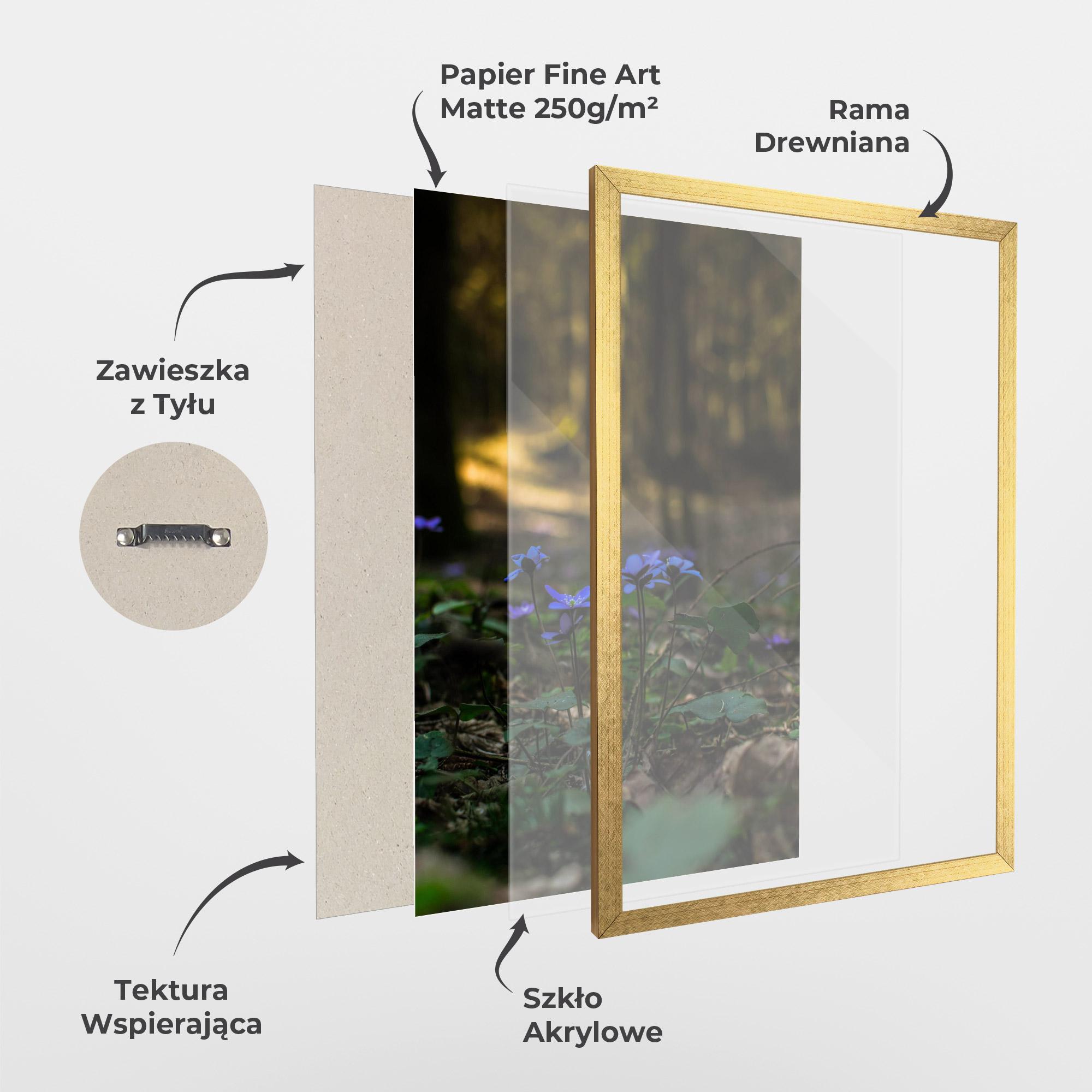 Plakat w Ramie Purple Flower Forest mockup 1