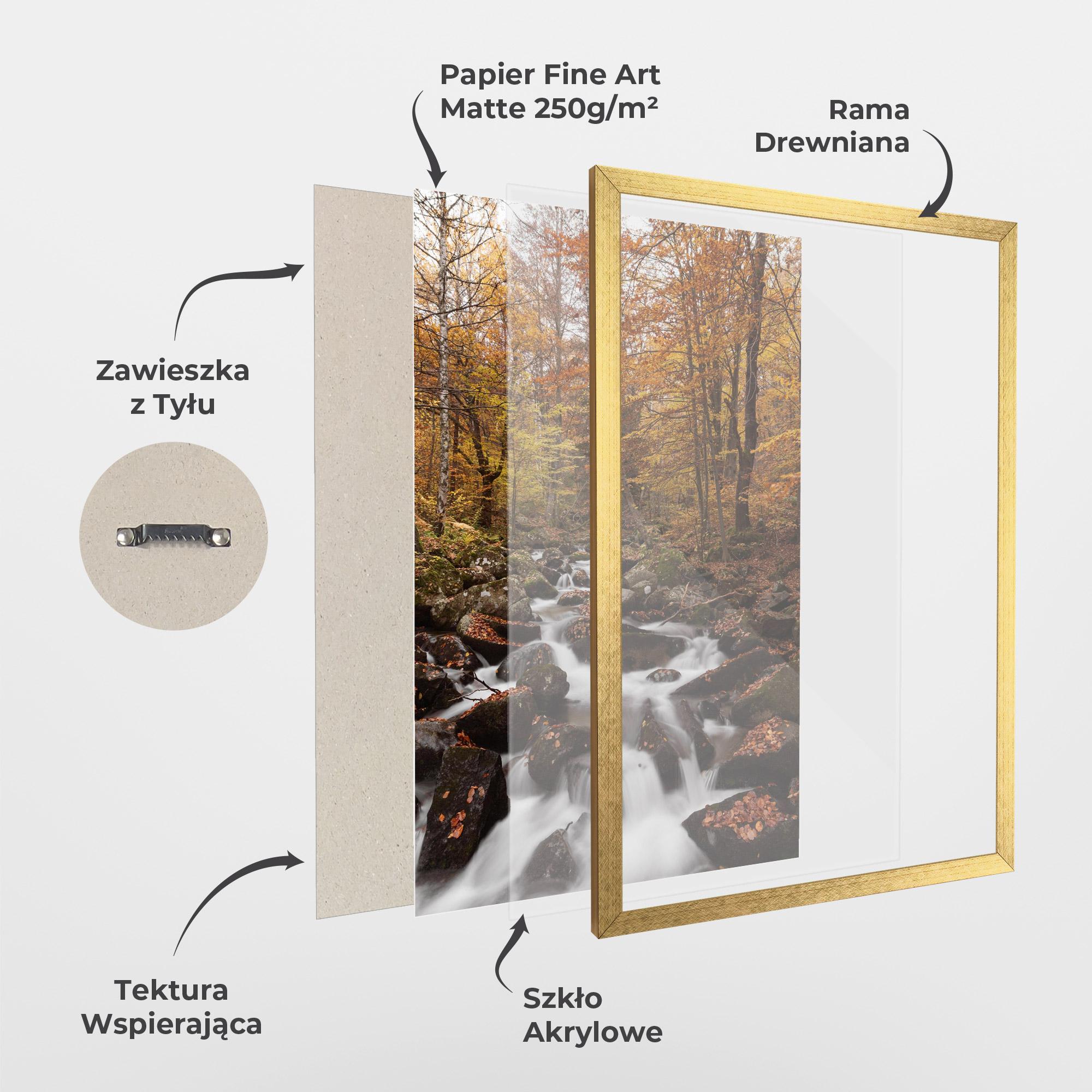 Plakat w Ramie River Forest View mockup 1