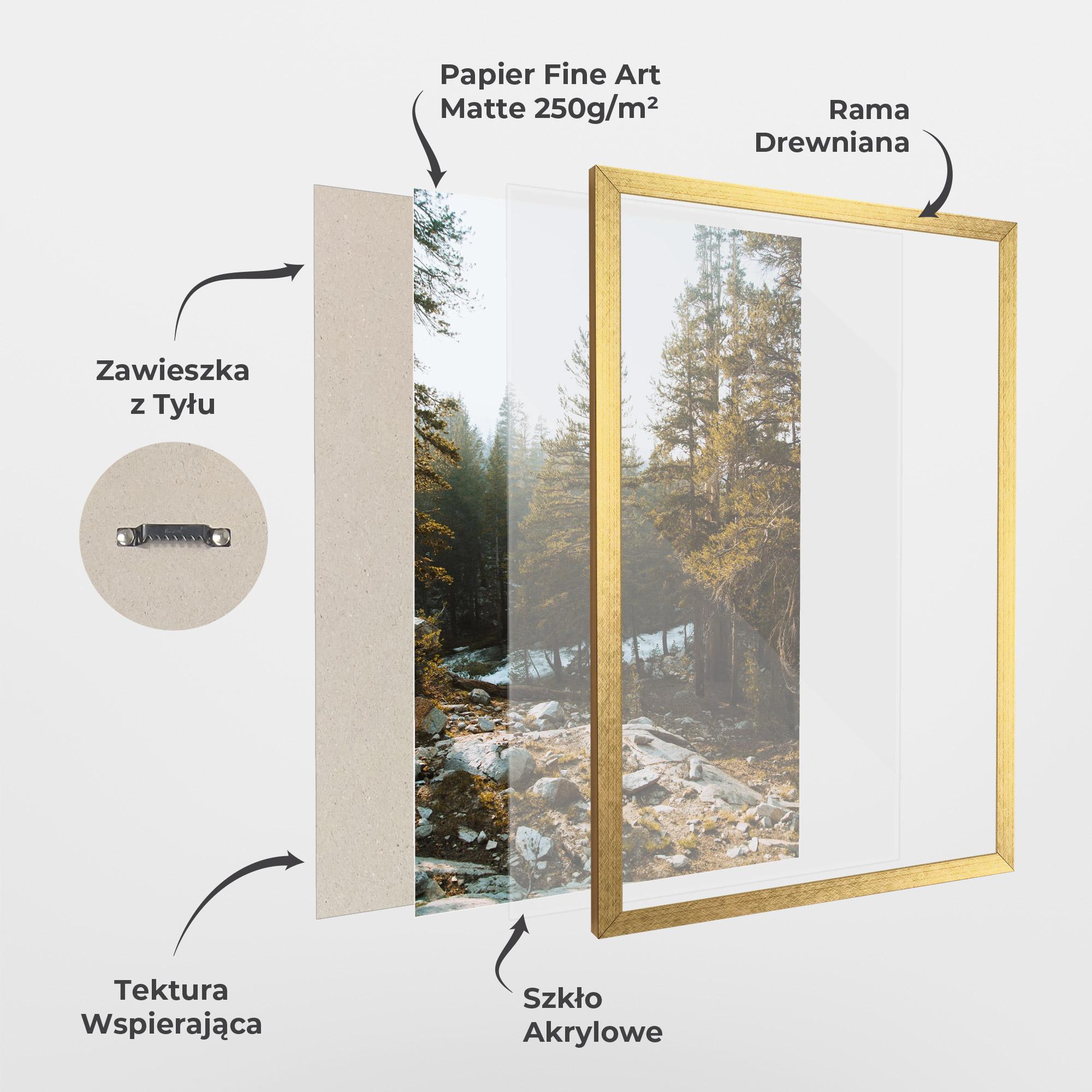 Plakat w Ramie Rock Forest View mockup 1