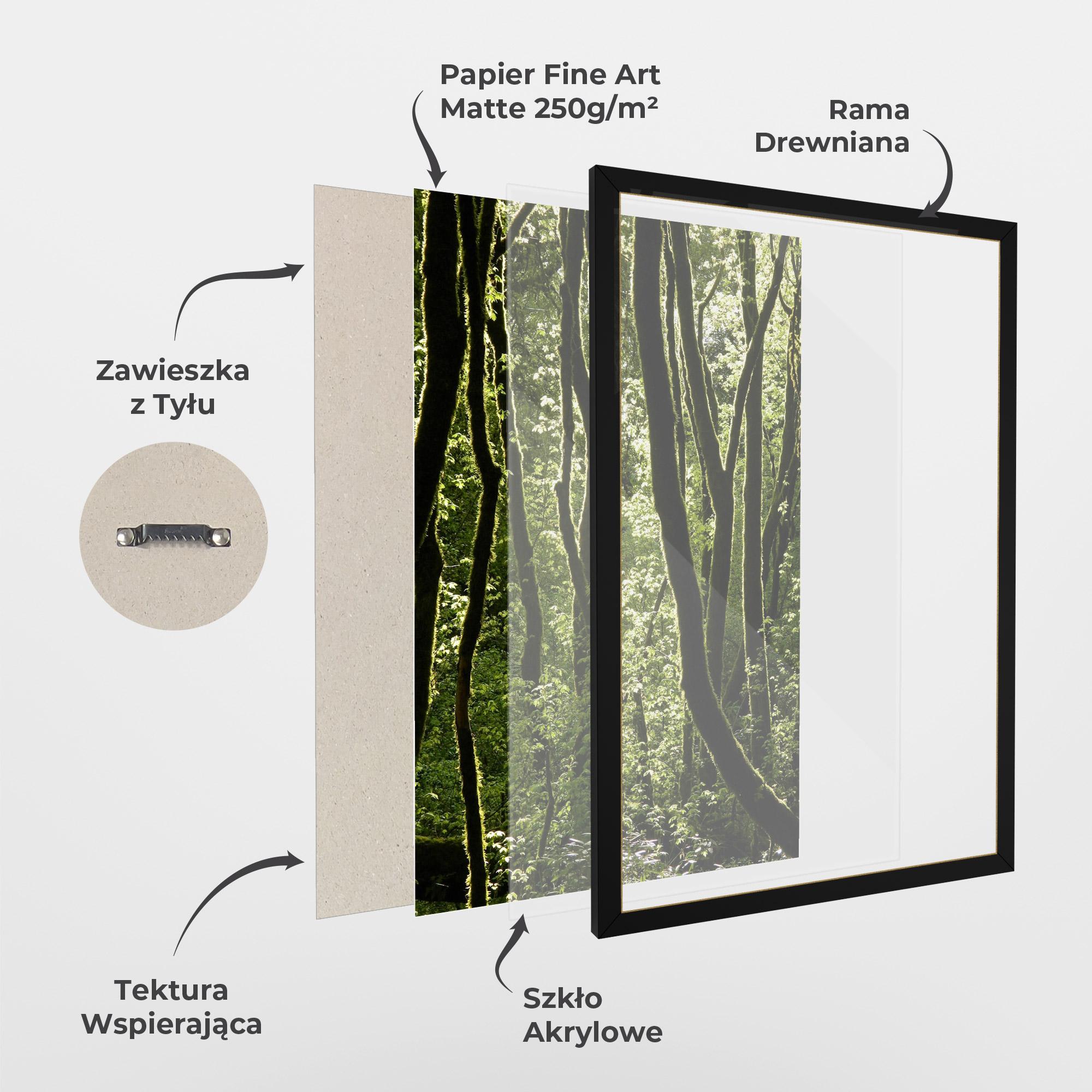 Plakat w Ramie Forest Black Trees mockup 1