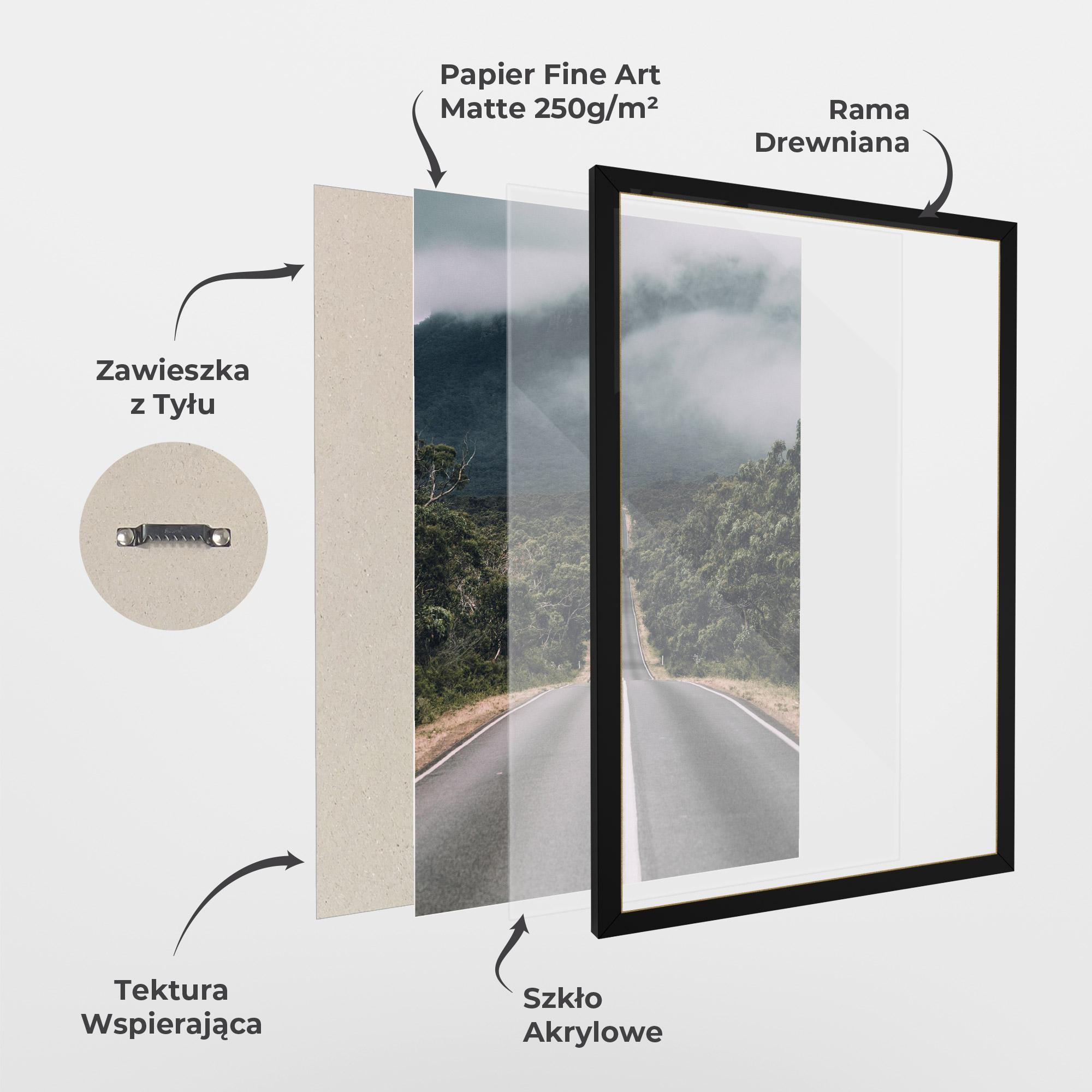 Plakat w Ramie Forest Driving Road mockup 1