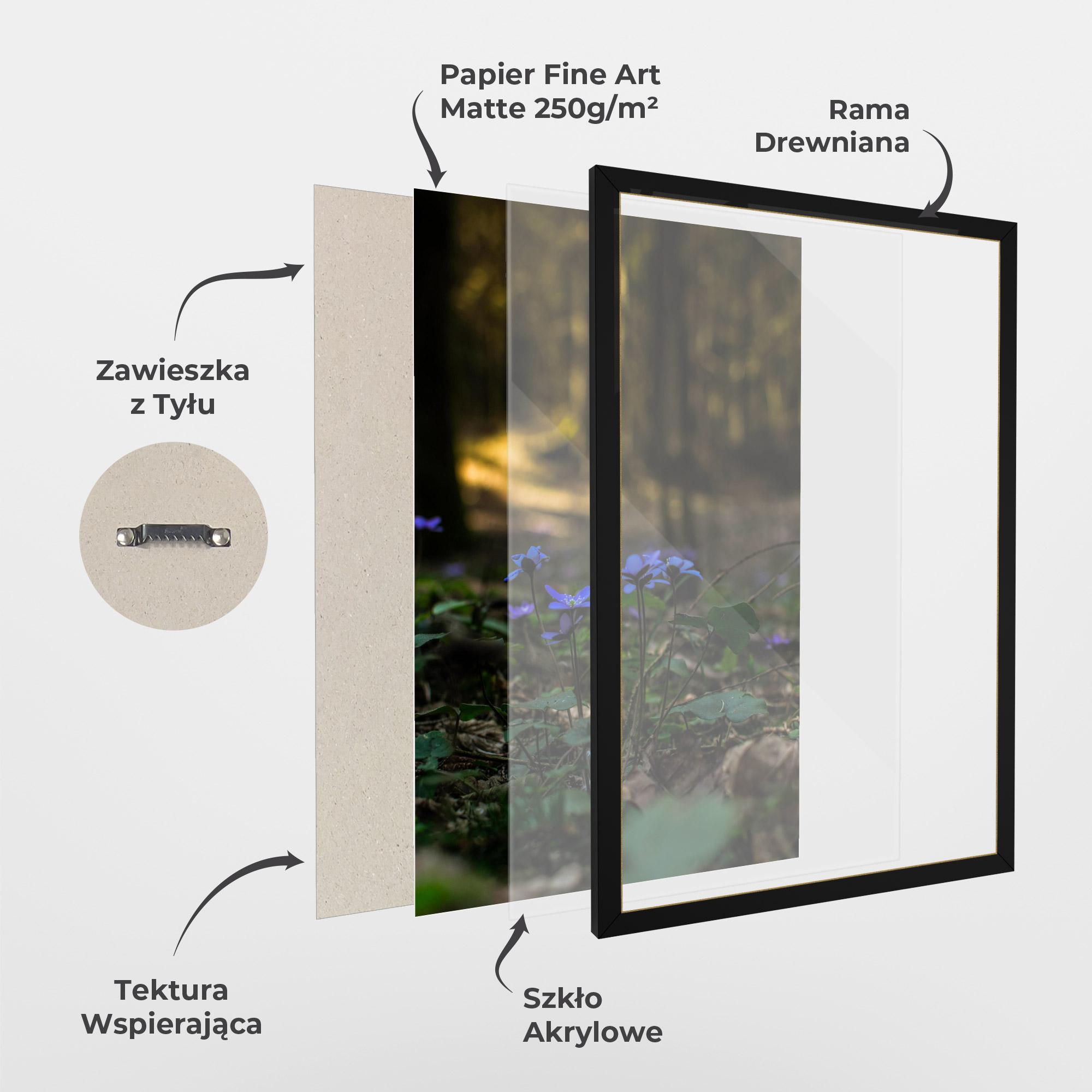 Plakat w Ramie Purple Flower Forest mockup 1