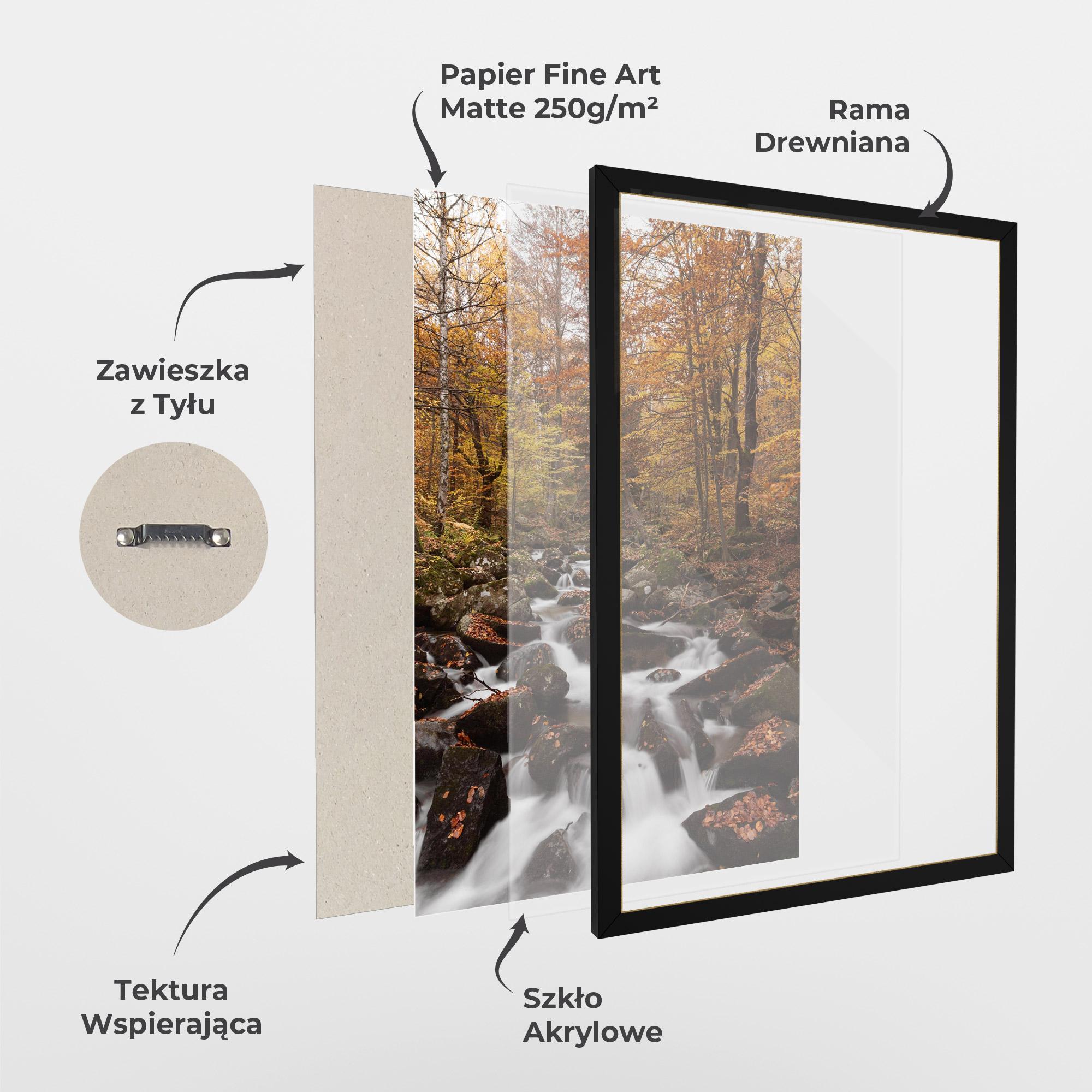 Plakat w Ramie River Forest View mockup 1