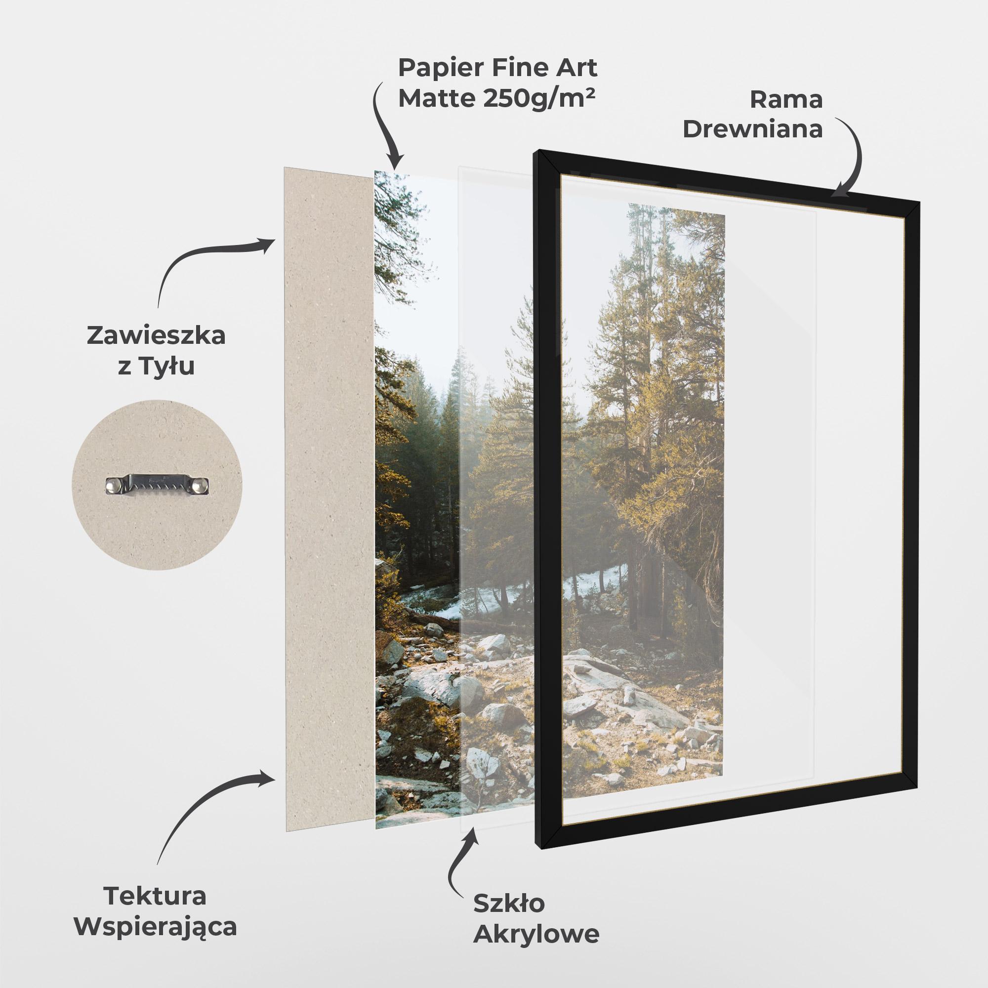 Plakat w Ramie Rock Forest View mockup 1