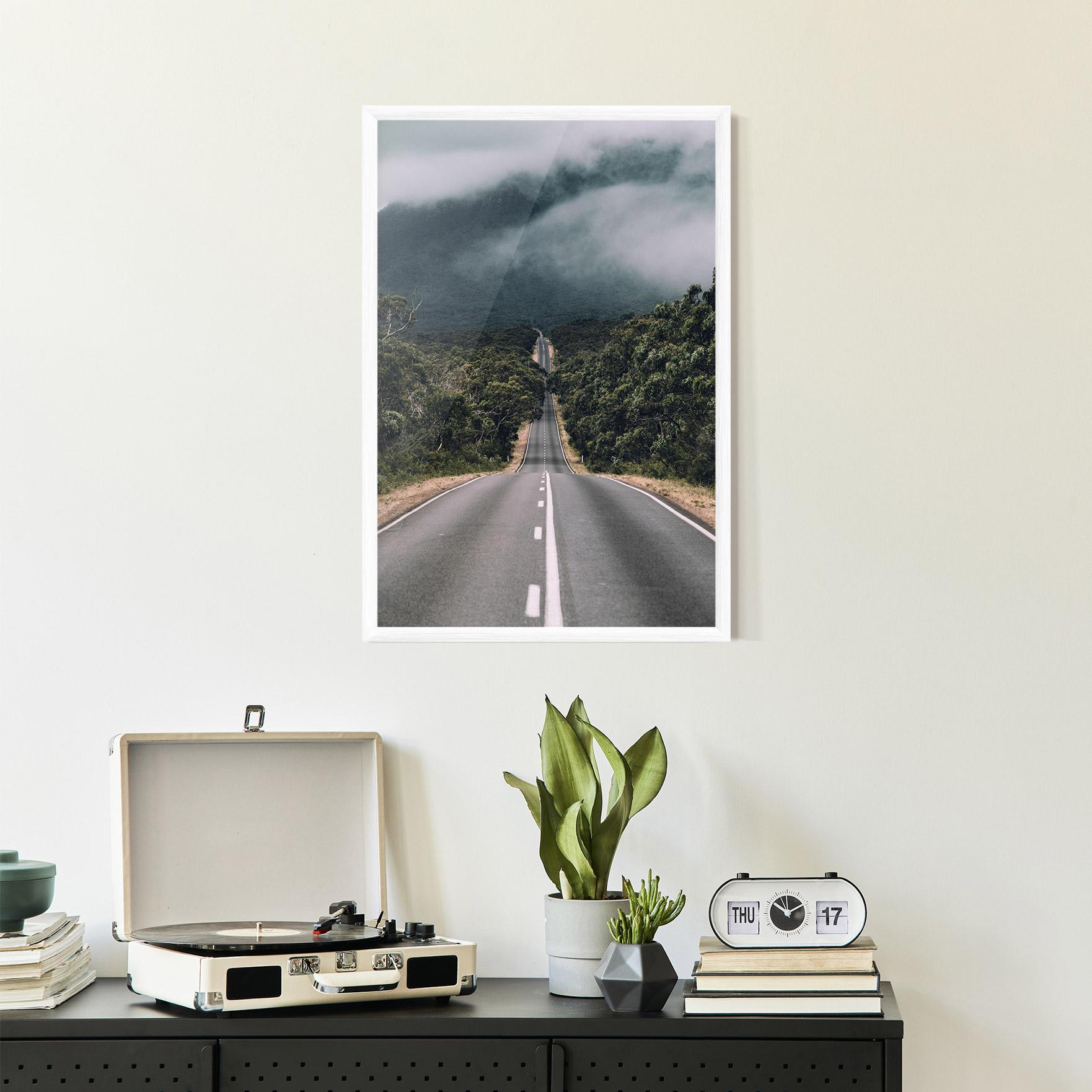 Plakat w Ramie Forest Driving Road mockup 2
