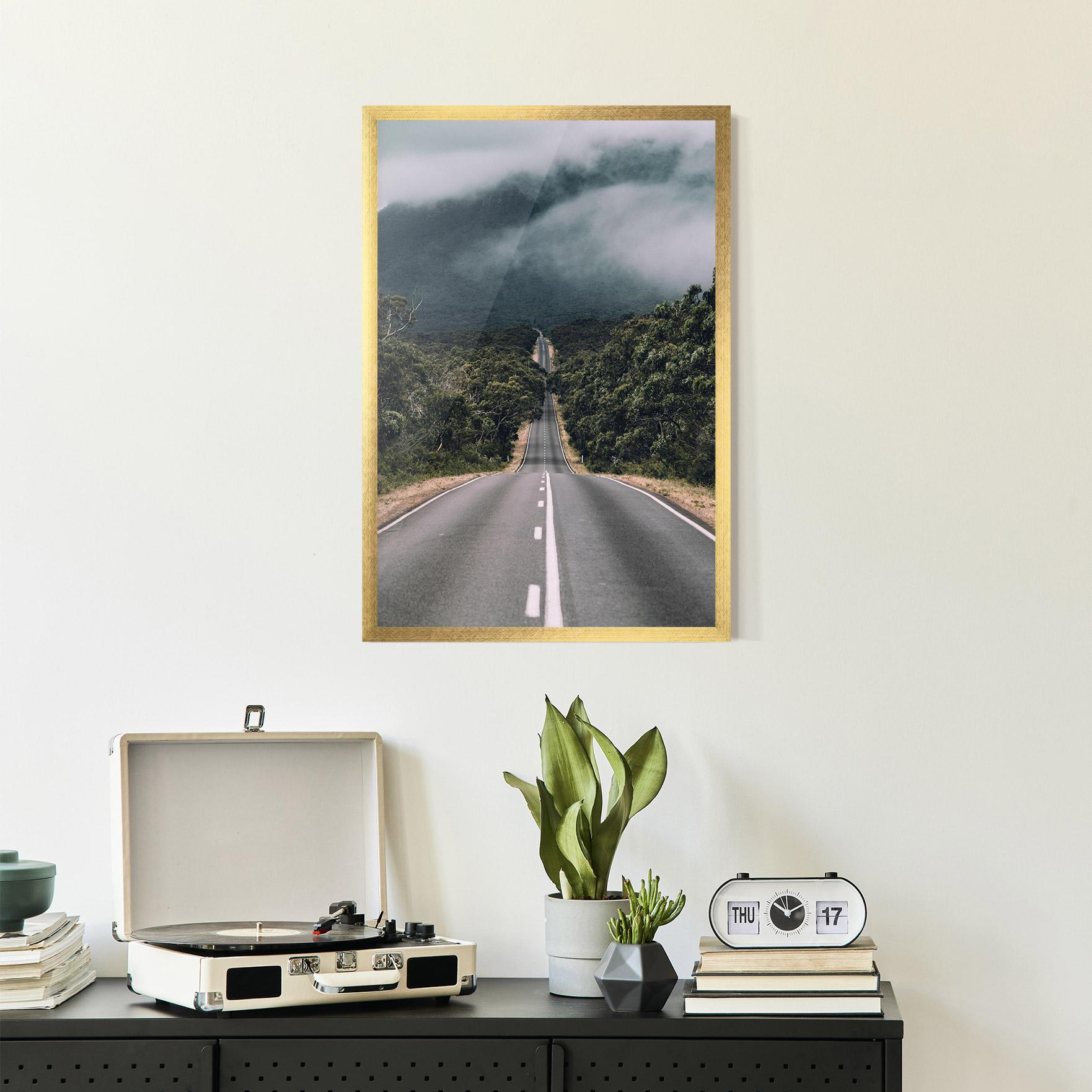 Plakat w Ramie Forest Driving Road mockup 2