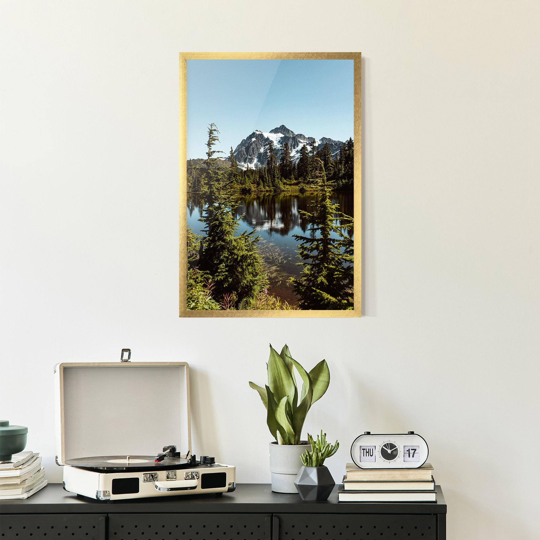 Plakat w Ramie Forest Snow Mountain mockup 2