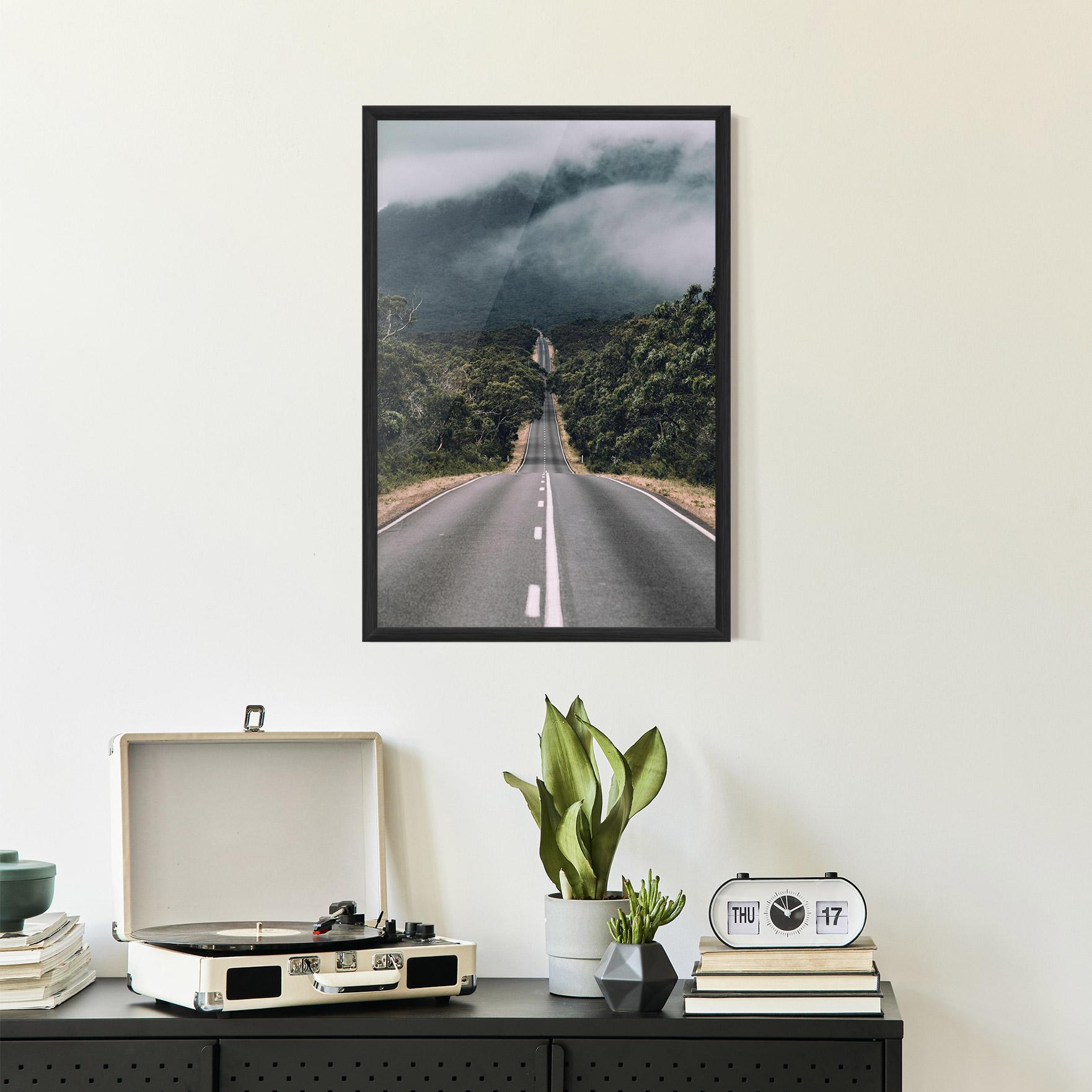 Plakat w Ramie Forest Driving Road mockup 2