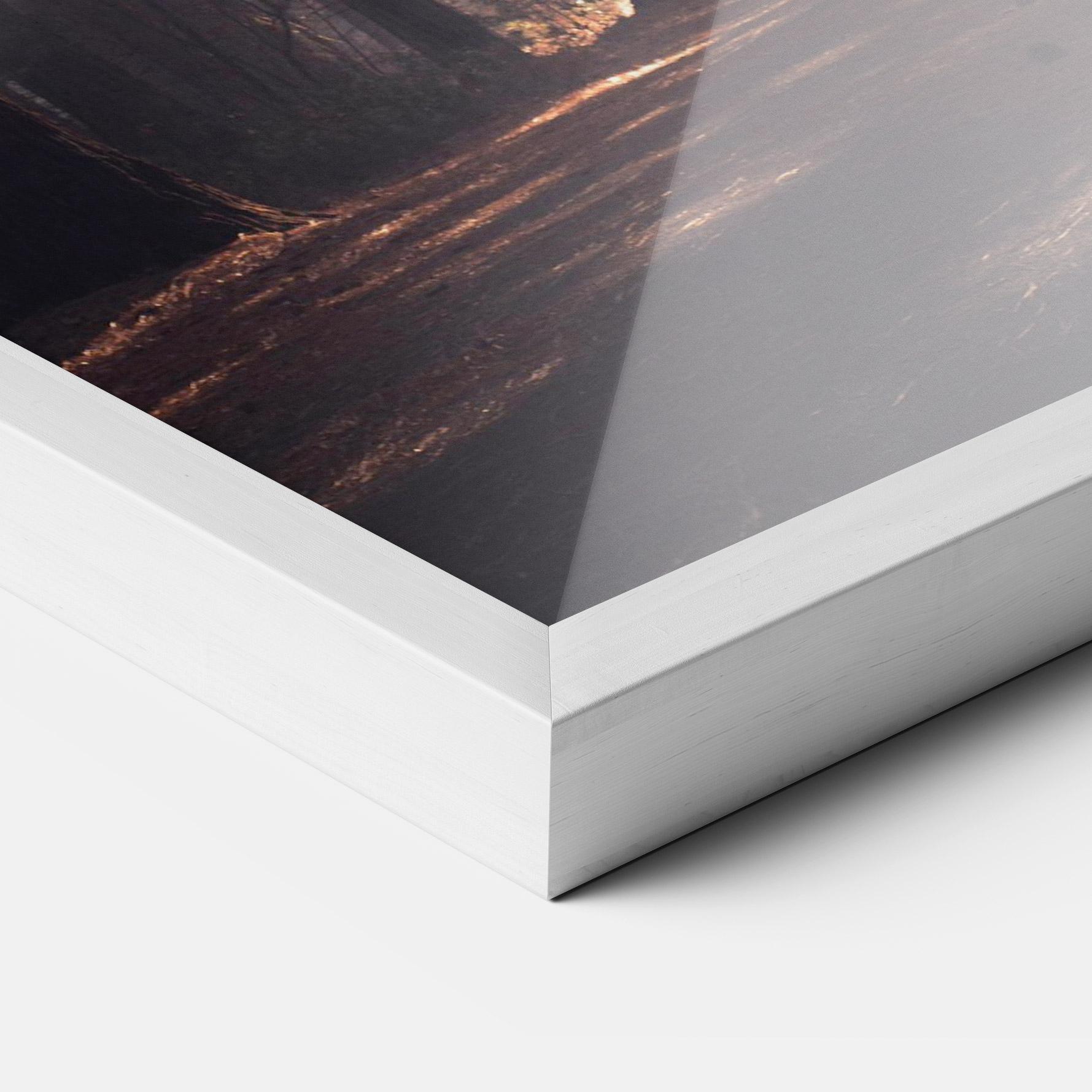 Plakat w Ramie Foggy Couple Forest mockup 3