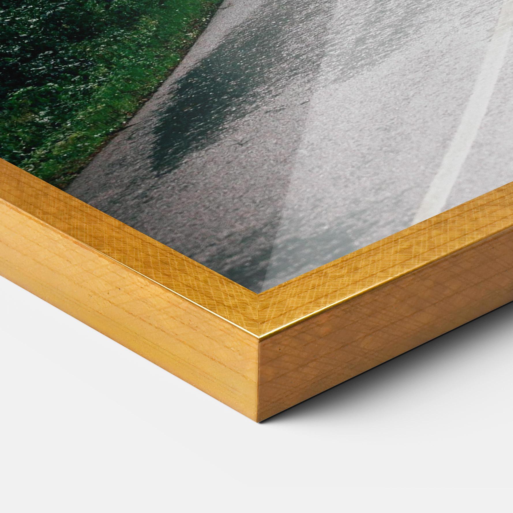 Plakat w Ramie Rainy Road Forest mockup 3