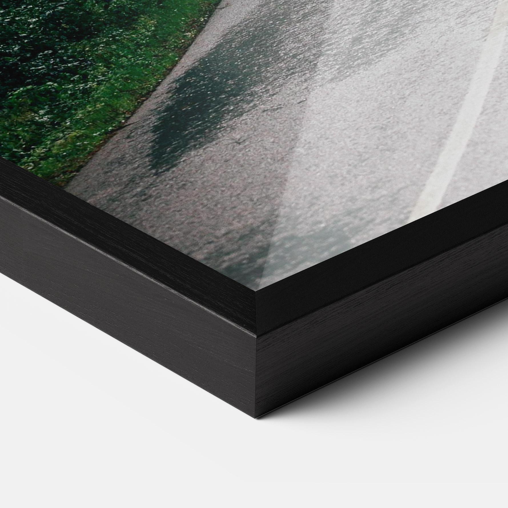 Plakat w Ramie Rainy Road Forest mockup 3