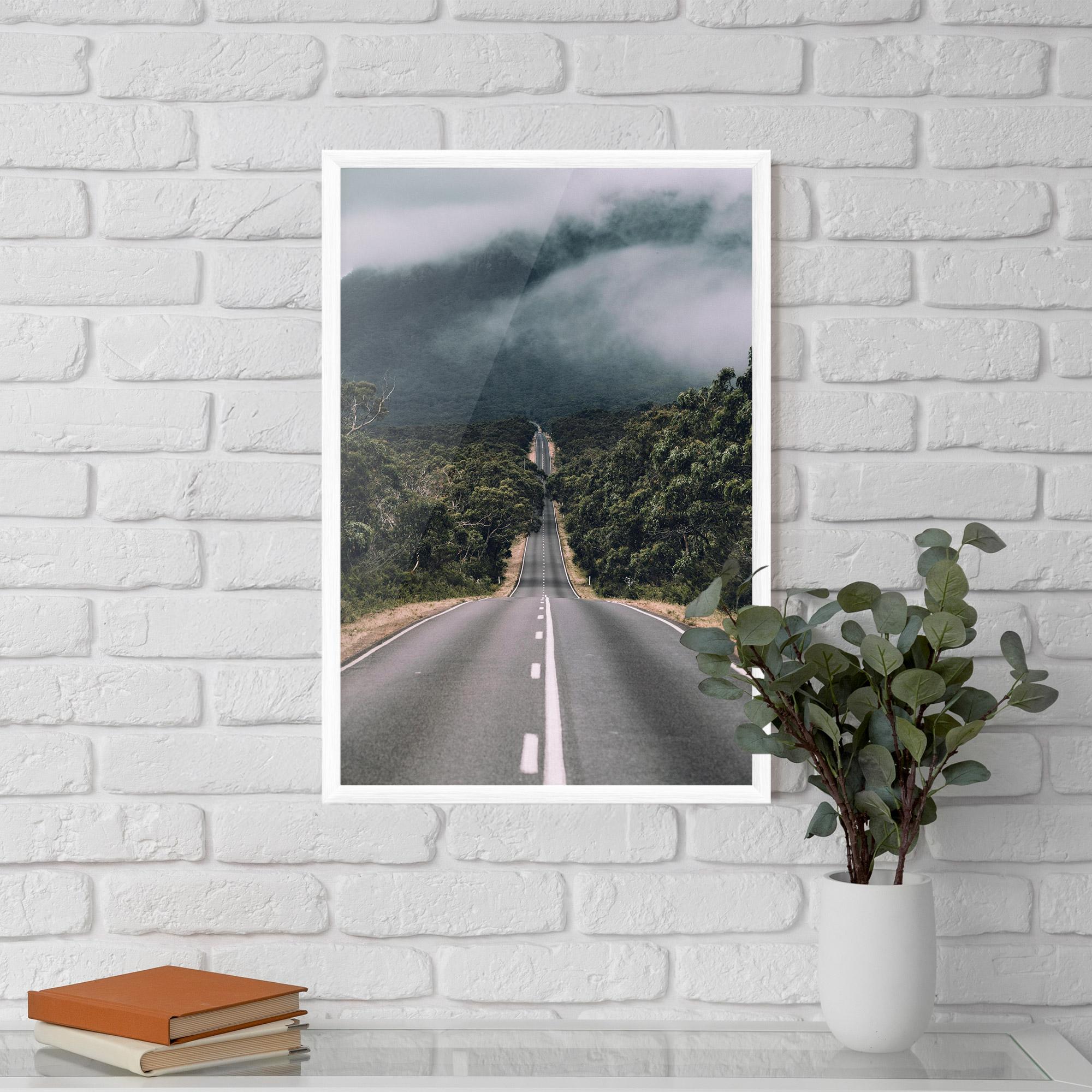 Plakat w Ramie Forest Driving Road mockup 5